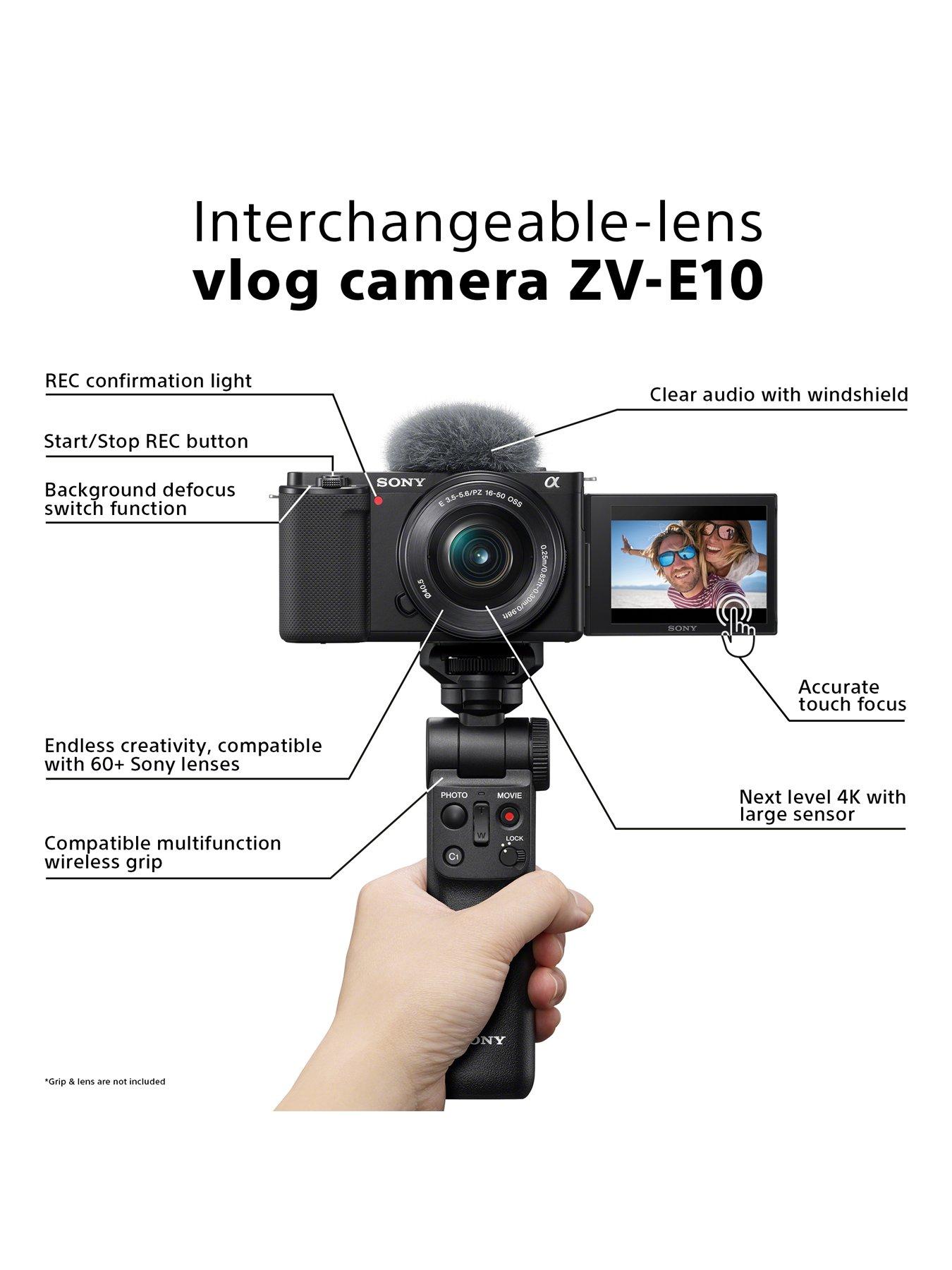 Image 3 of 6 of Sony Alpha ZV-E10 APS-C Mirrorless Interchangeable-Lens Vlog Camera Body Only (Vari-Angle Screen for vlogging, 4K Video, Real-time Eye Autofocus)