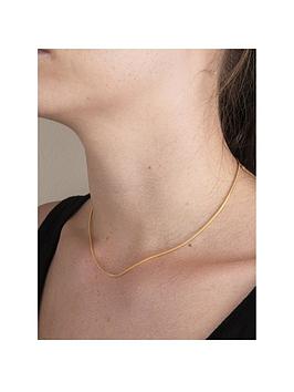 the-love-silver-collection-18ct-gold-plated-sterling-silver-foxtail-chain-adjustable-necklace