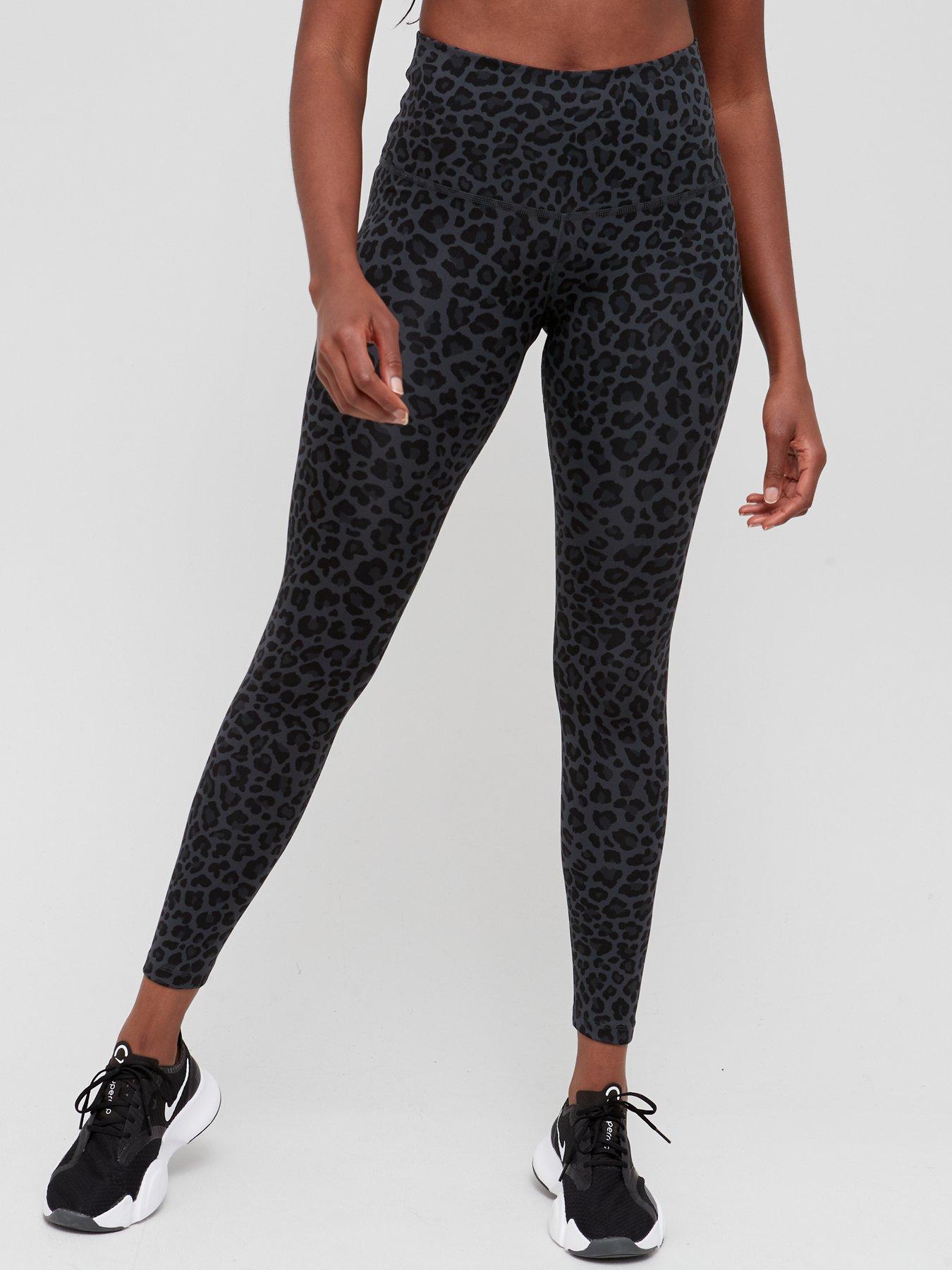 NIKE LEOPARD PRINT Leggings, Size L £79.99 - PicClick UK