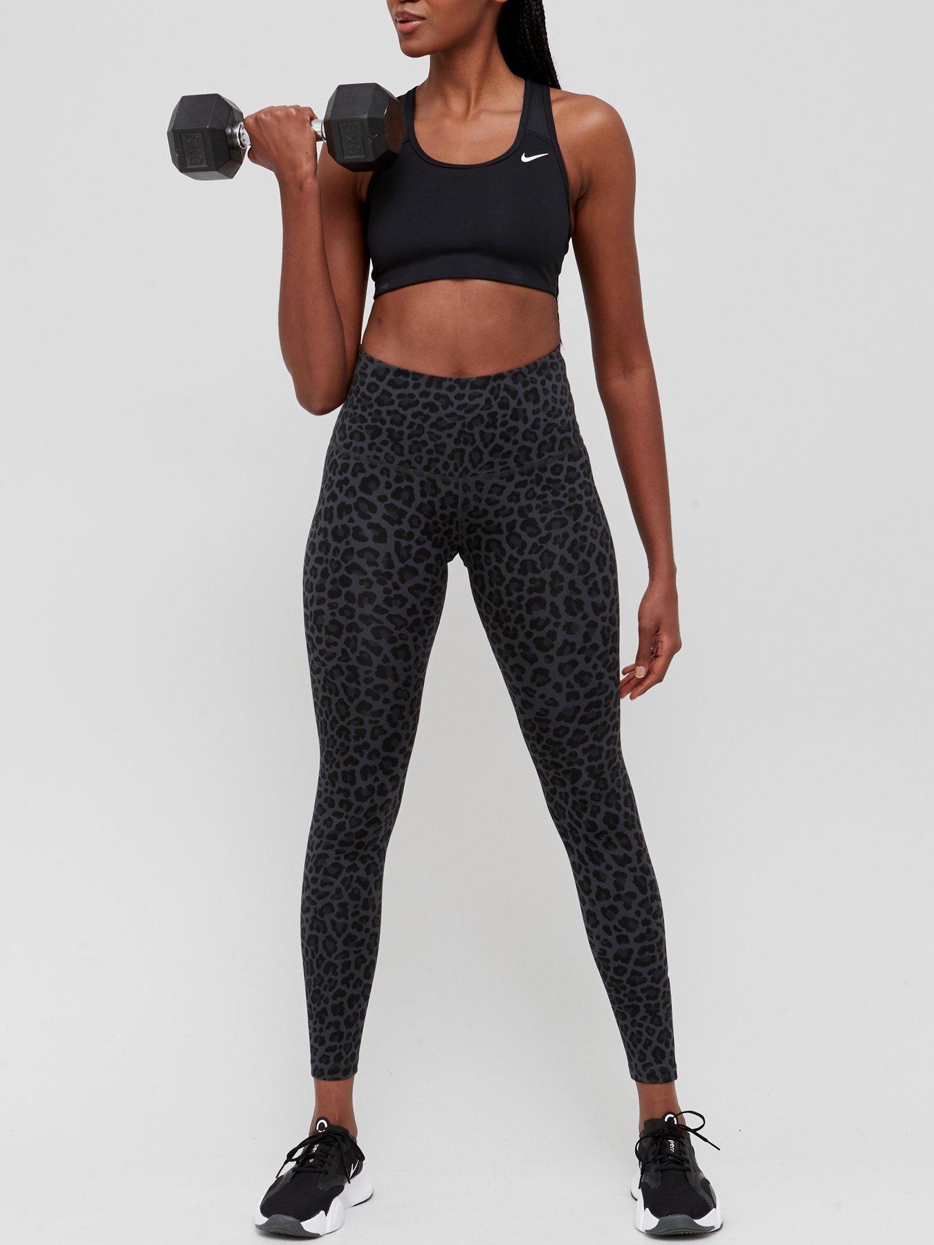 Nike Women's The One Df Leopard Print Legging - GREY/WHITE