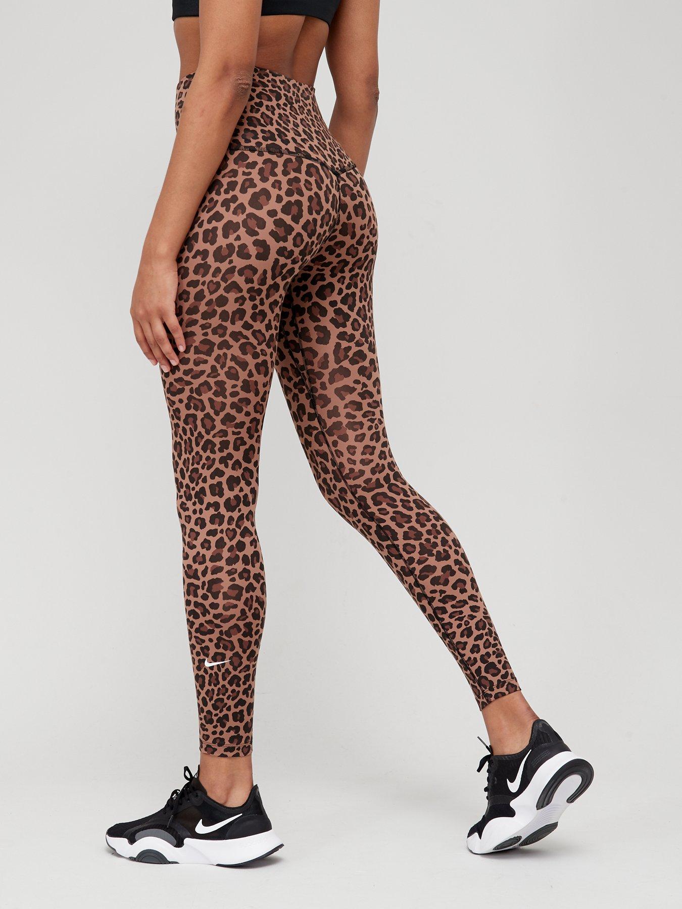 Michelle Keegan For Very Pink Leopard Print Gym Leggings 12 14 L