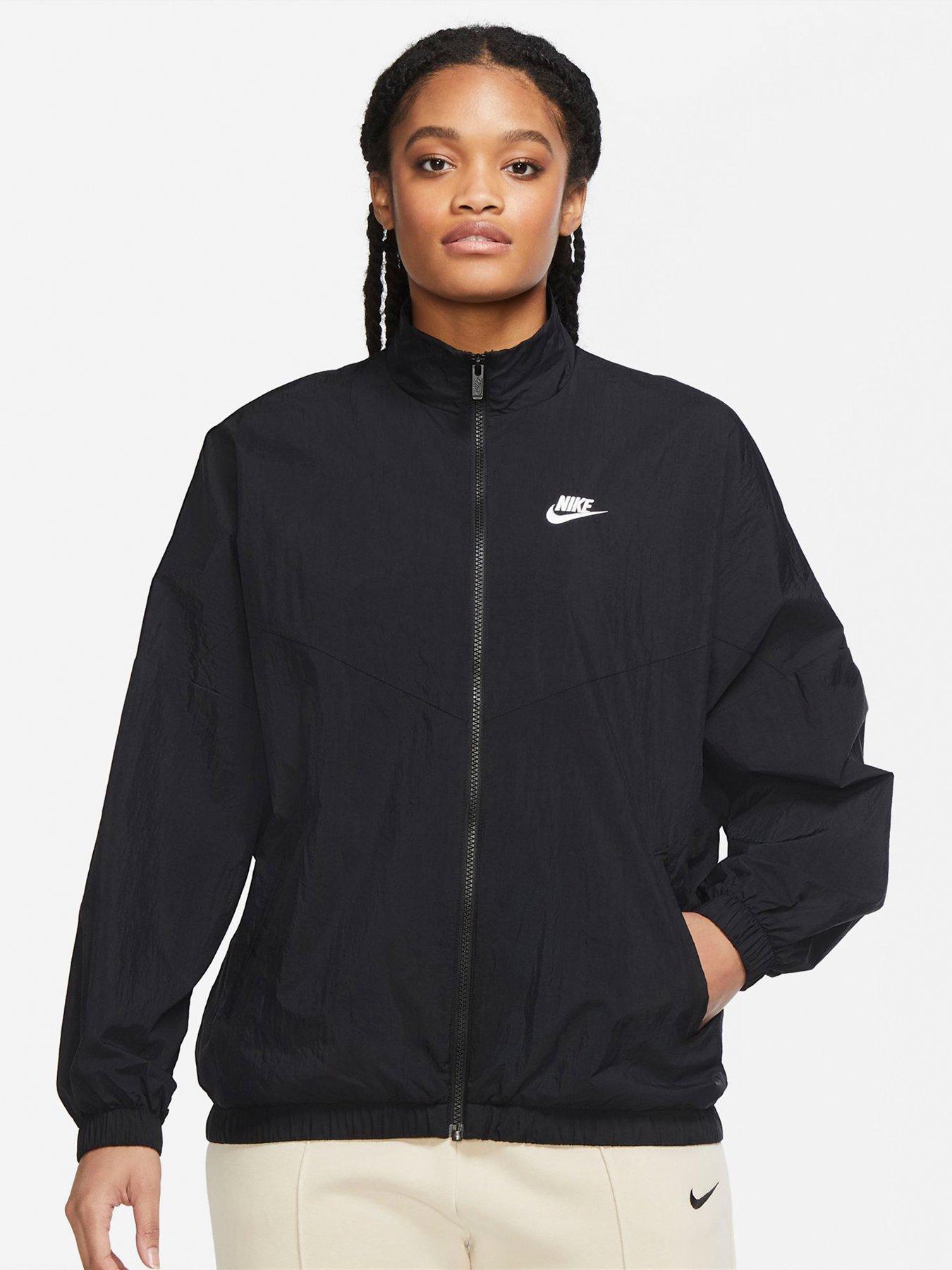 Nike woven jacket store in black