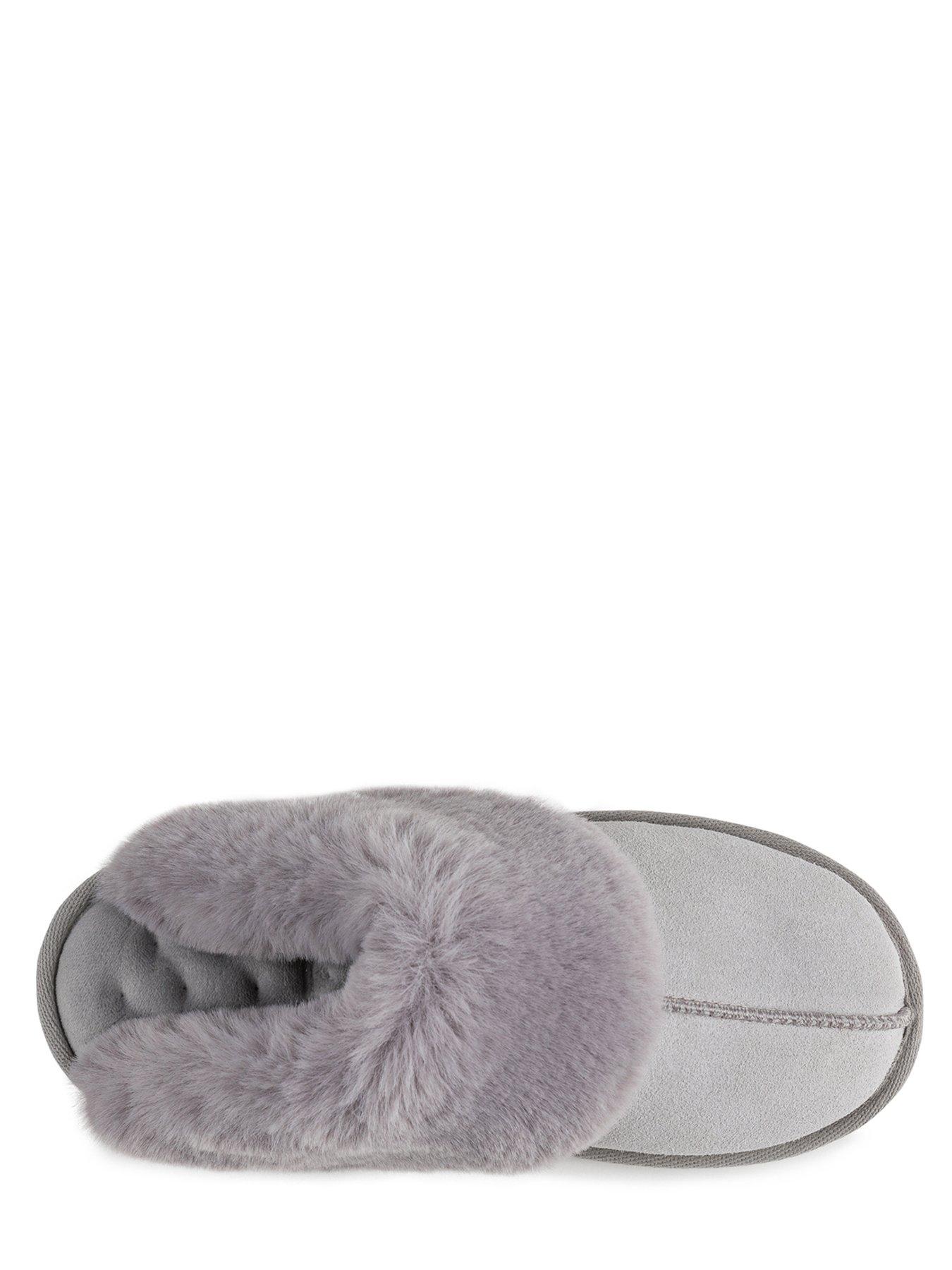 totes-isotonernbspreal-suede-mule-slipper-greyoutfit