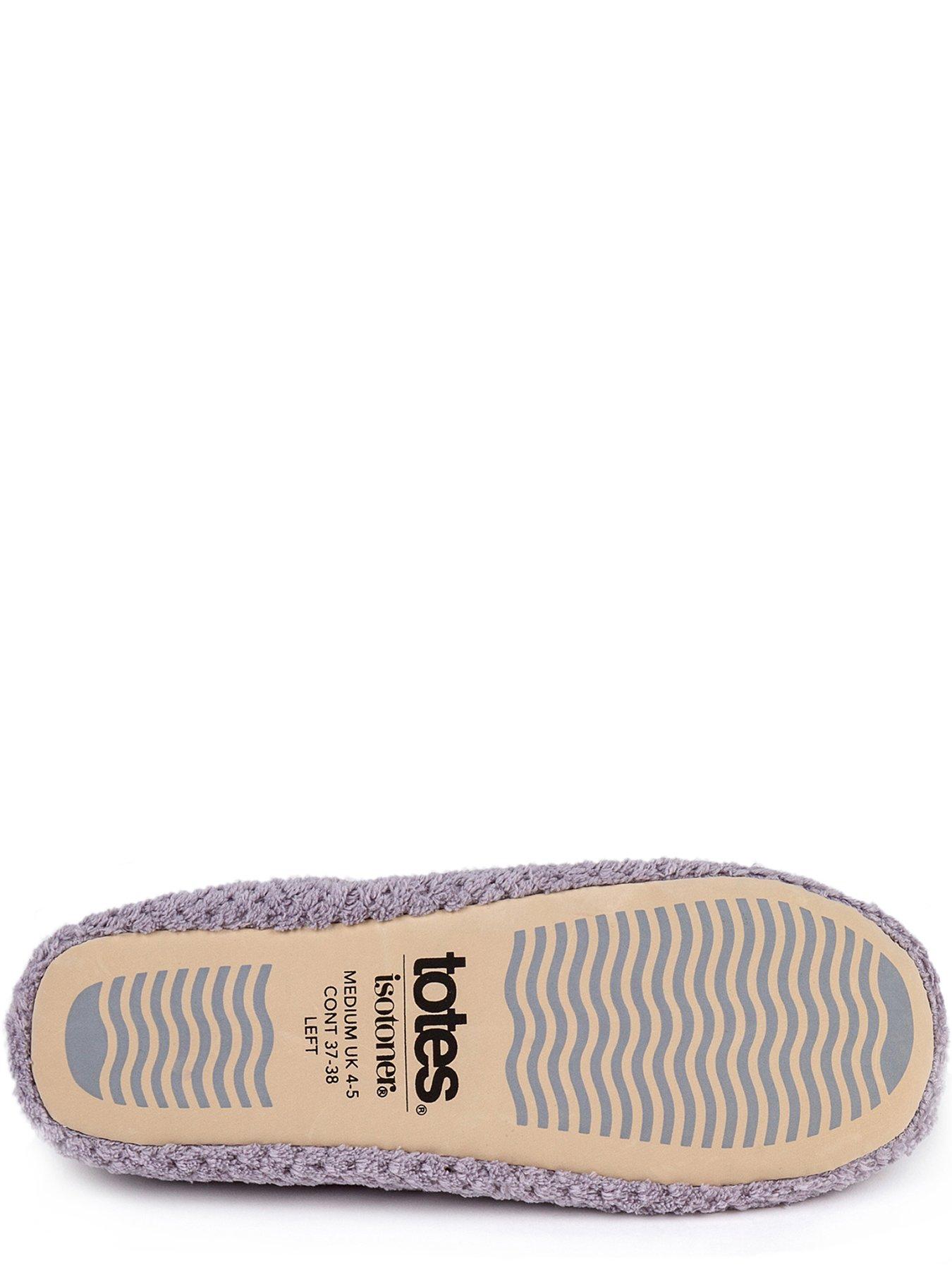 Image 4 of 4 of TOTES Isotoner Popcorn Ballet Slipper With Bow - Grey