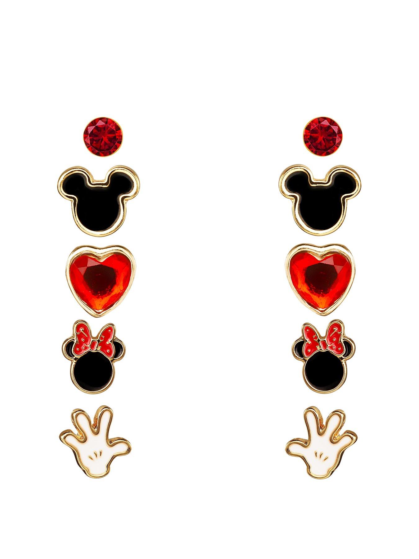 Disney Mickey Mouse and Minnie Mouse Silver Plated Mismatched Stud Earrings  | CoolSprings Galleria