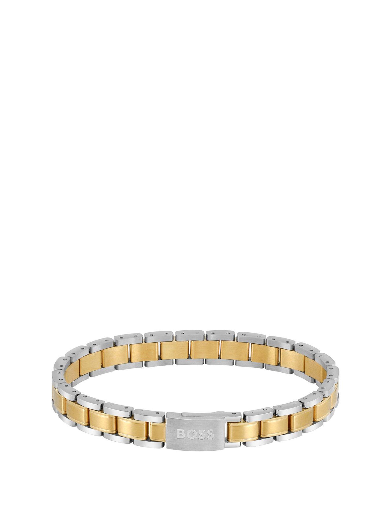 BOSS Gents Metal Link Essentials Two-Tone Bracelet