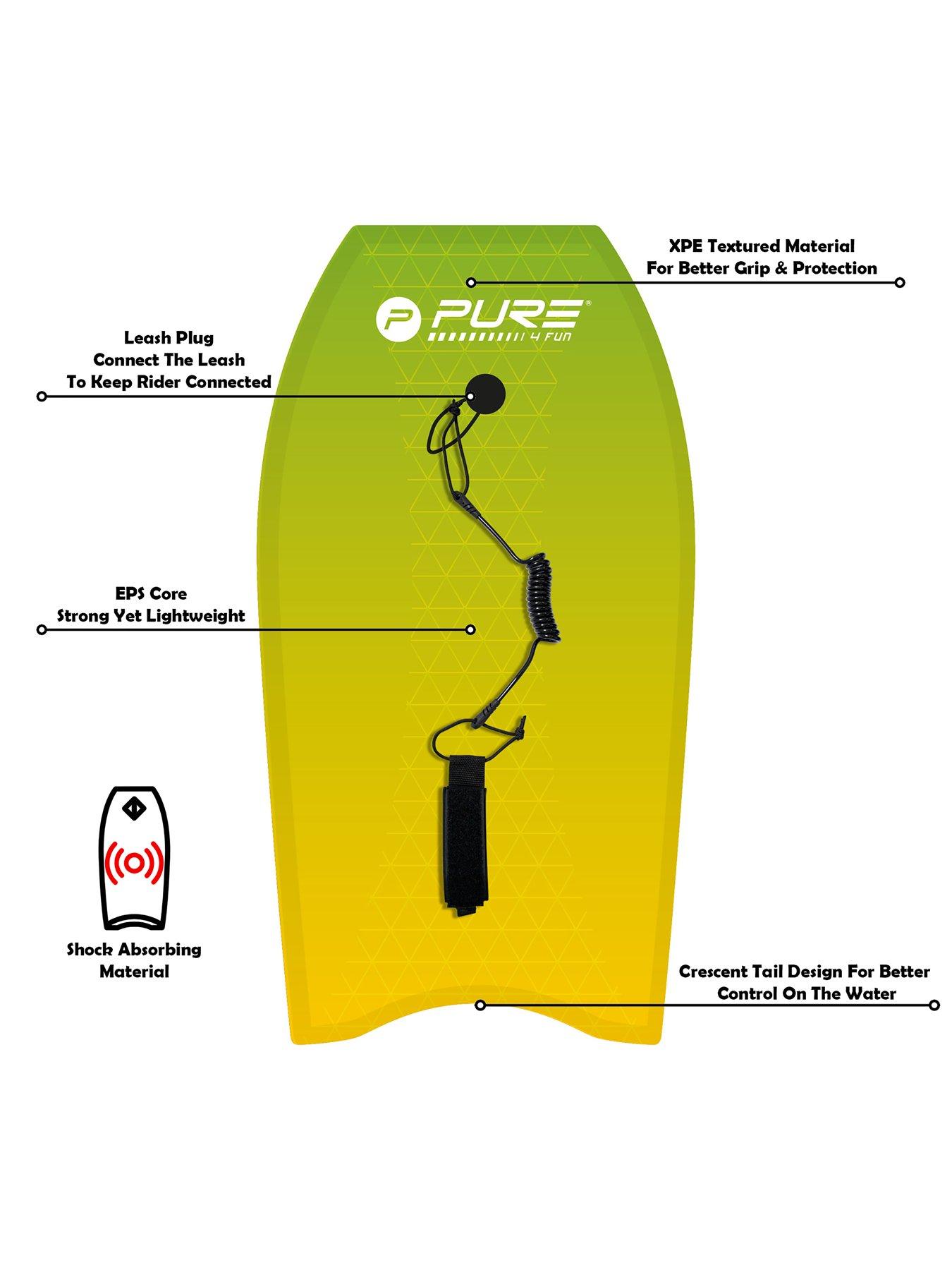 Image 5 of 6 of Pure4Fun Composite Bodyboard (37-Inch) and EPS&nbsp;Core&nbsp;With XPE Material and&nbsp;Leash Plug