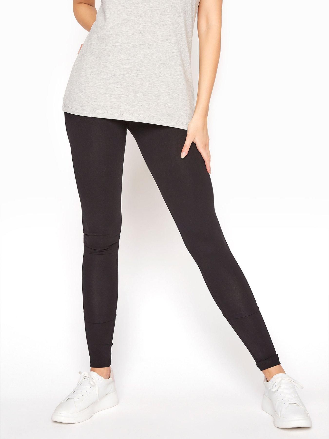 Image 1 of 3 of Long Tall Sally Cotton Elastane 2 Pk Legging Long - Black