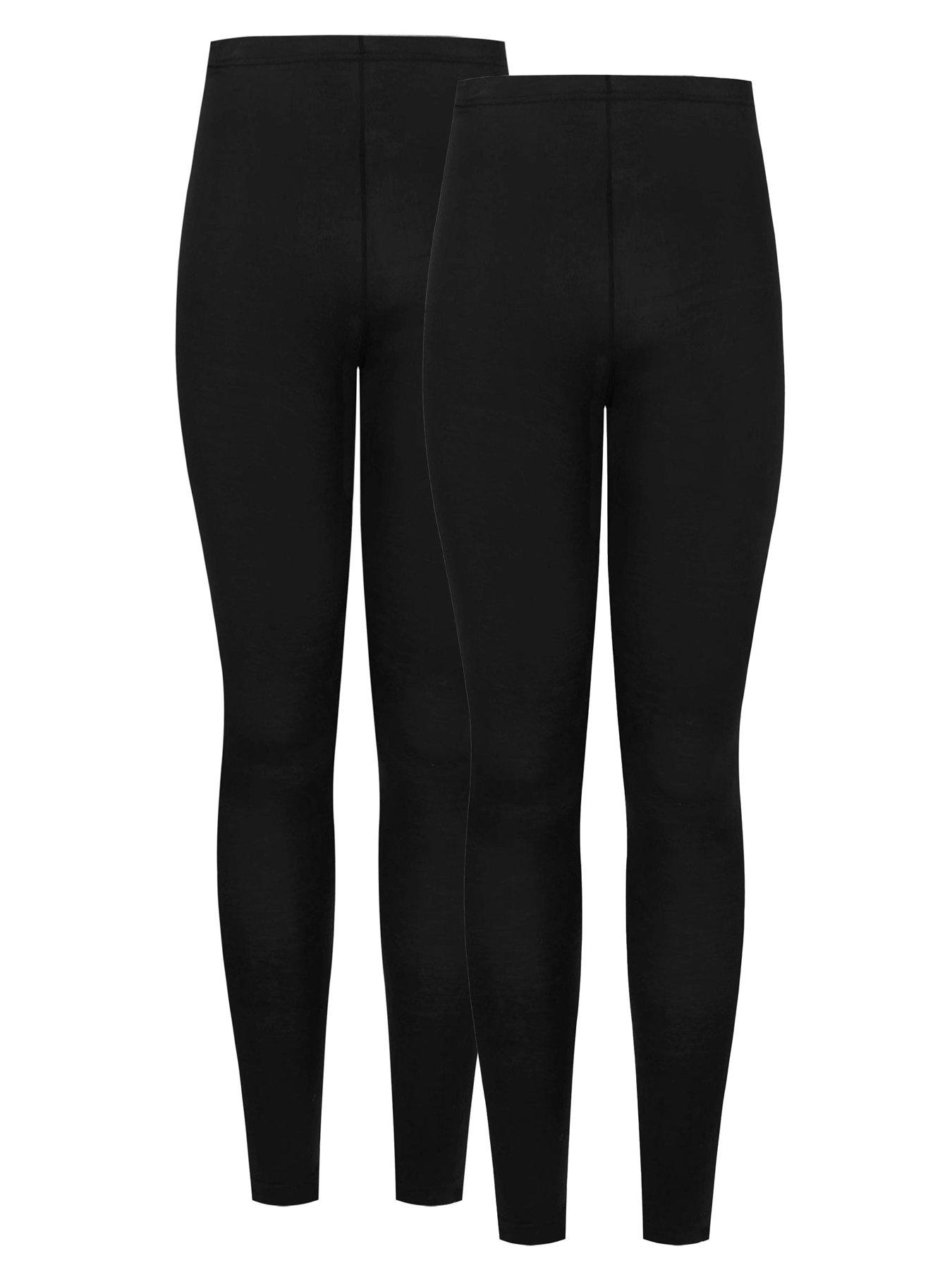 Image 3 of 3 of Long Tall Sally Cotton Elastane 2 Pk Legging Long - Black