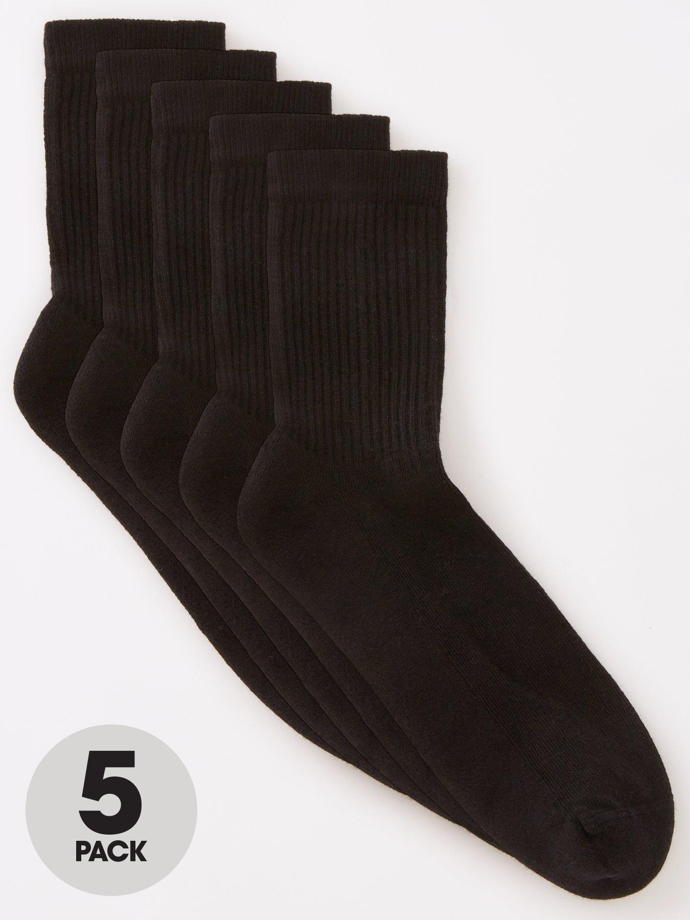 everyday-unisex-5-pack-black-sports-socks