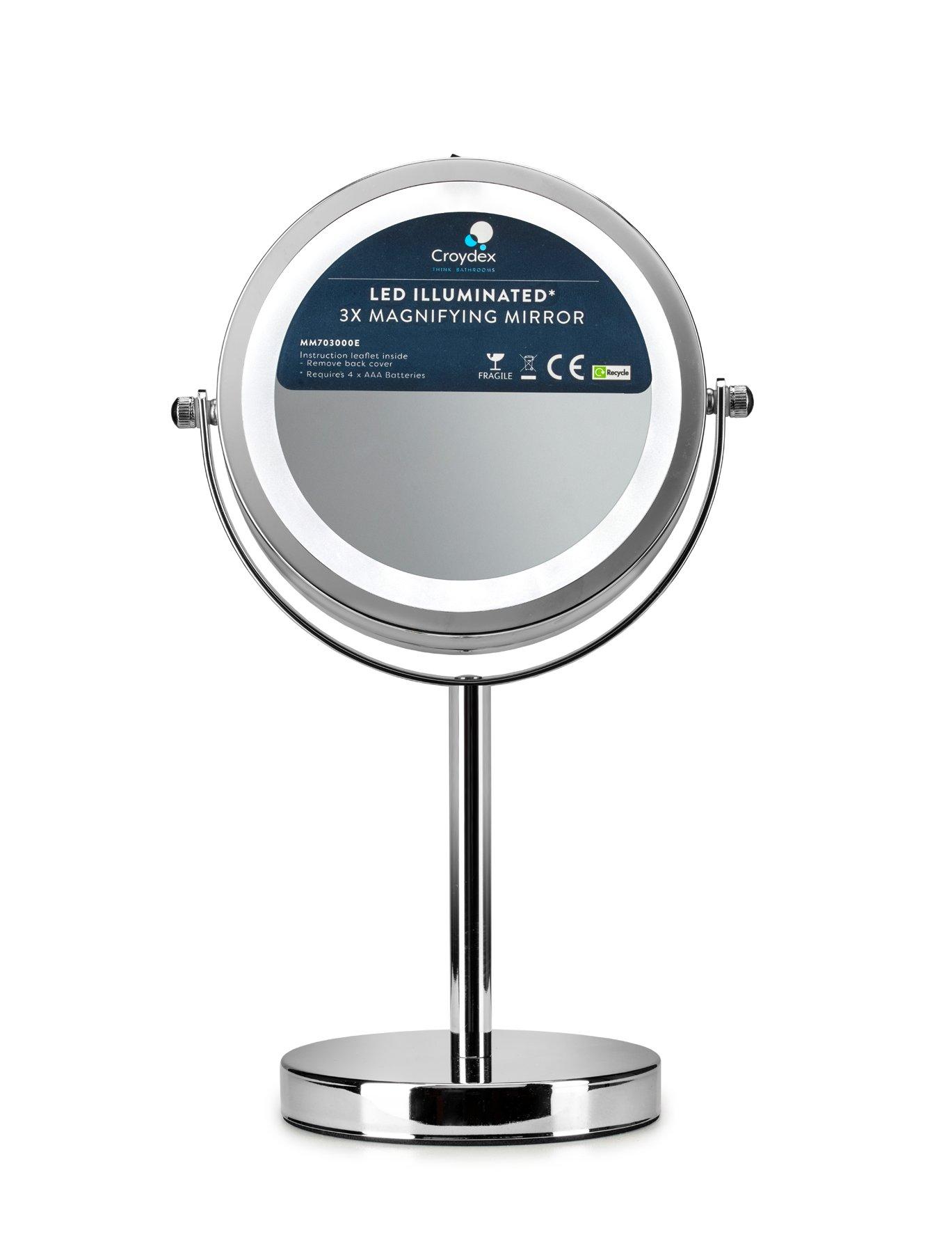 Image 6 of 6 of Croydex Illuminated Pedestal Mirror