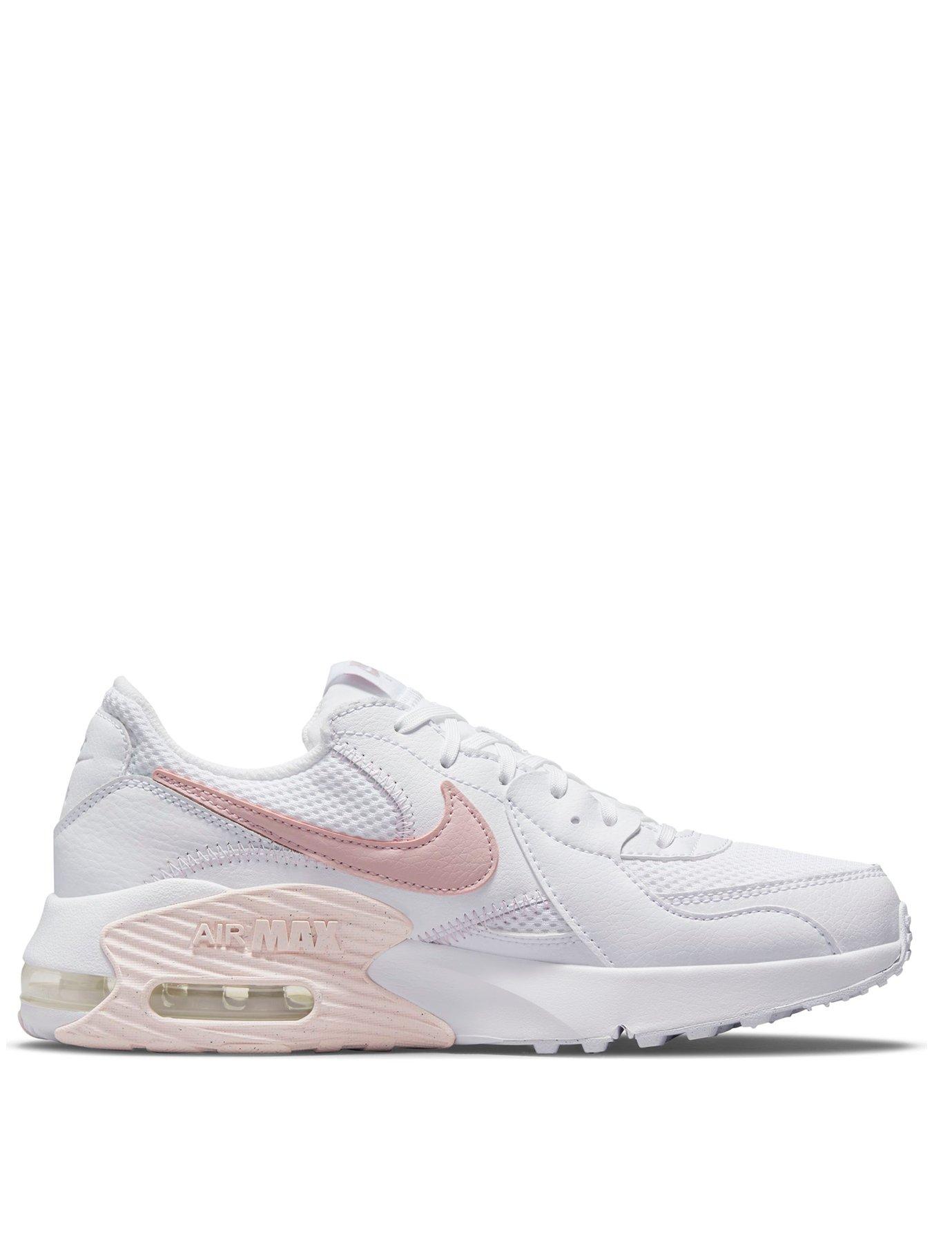 white & pink air max excee trainers