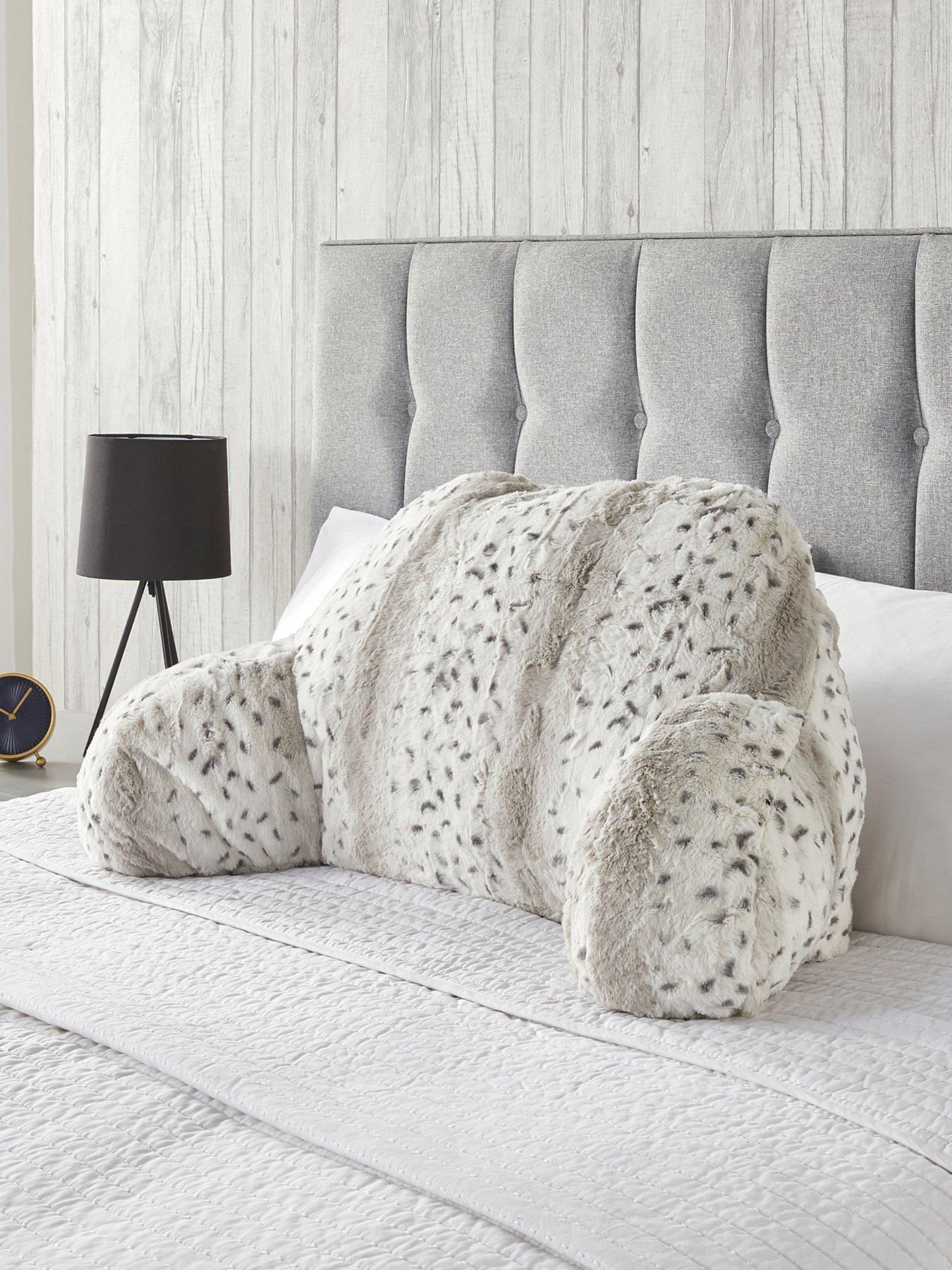 Image 1 of 4 of The Very Collection Faux Fur Cuddle Cushion - Snow Leopard