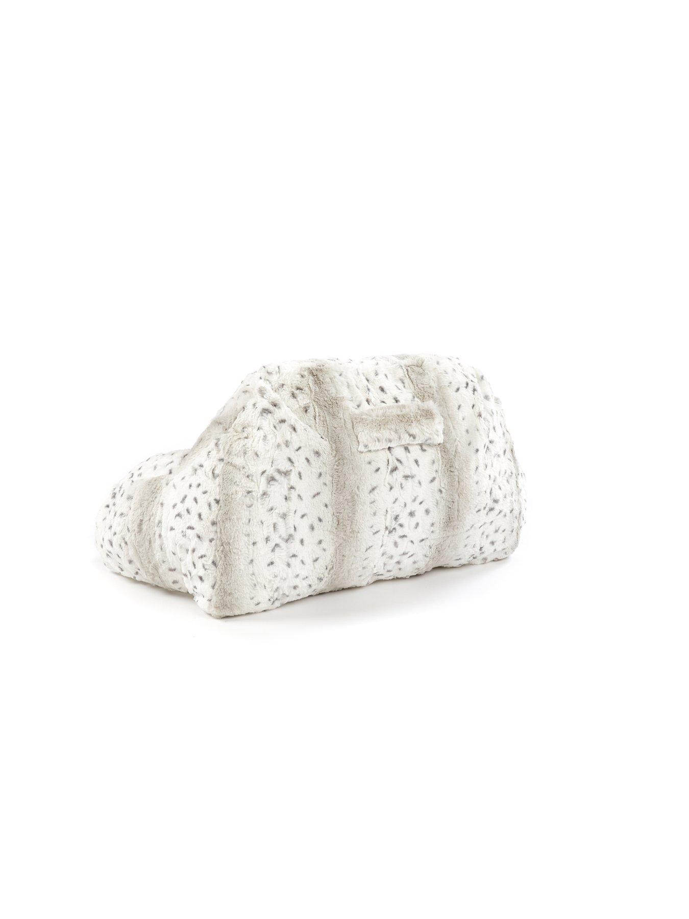 Image 3 of 4 of The Very Collection Faux Fur Cuddle Cushion - Snow Leopard
