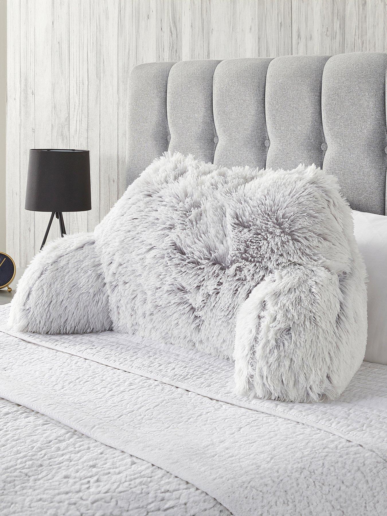 The Very Collection Long Hair Cuddle Cushion - Silver