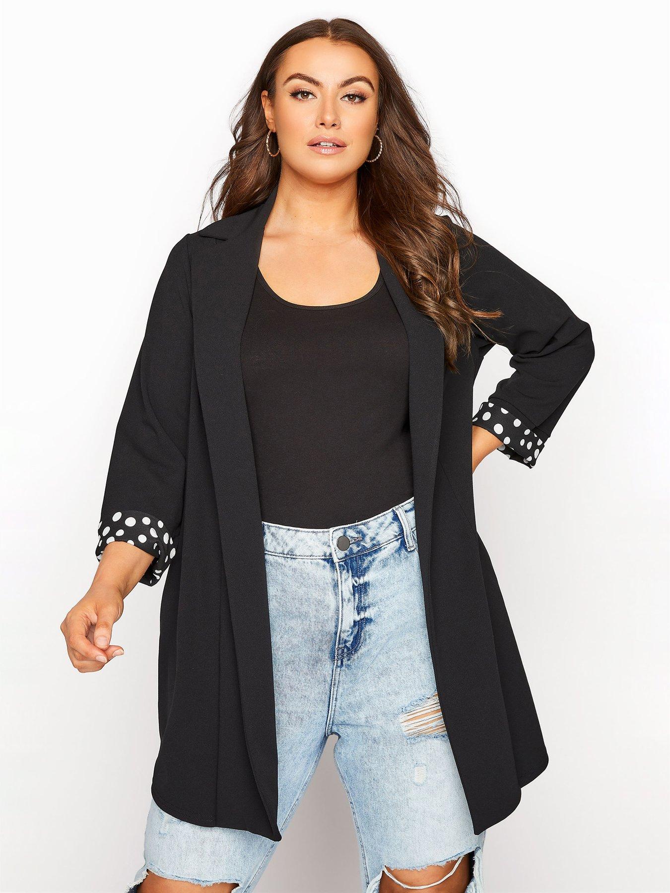 Boohoo Plus Boohoo Plus Pocket Detail Boyfriend Blazer - Black