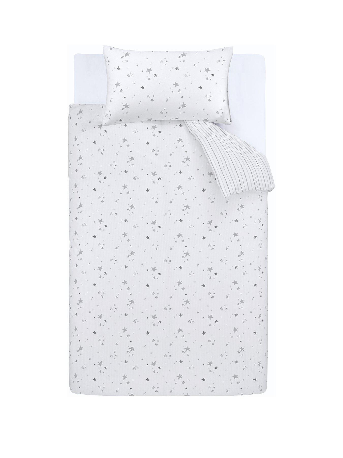 Image 2 of 6 of Little Bianca Grey Stars 100% Cotton Duvet Set