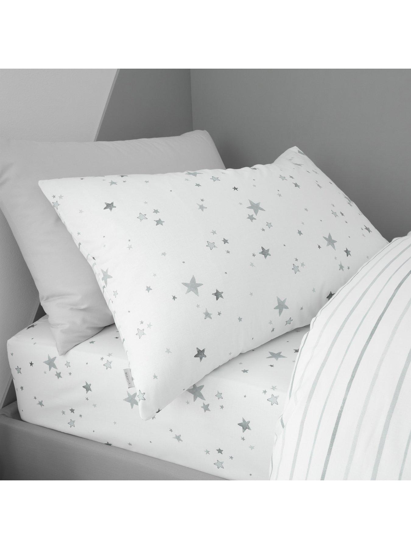 Image 3 of 6 of Little Bianca Grey Stars 100% Cotton Duvet Set