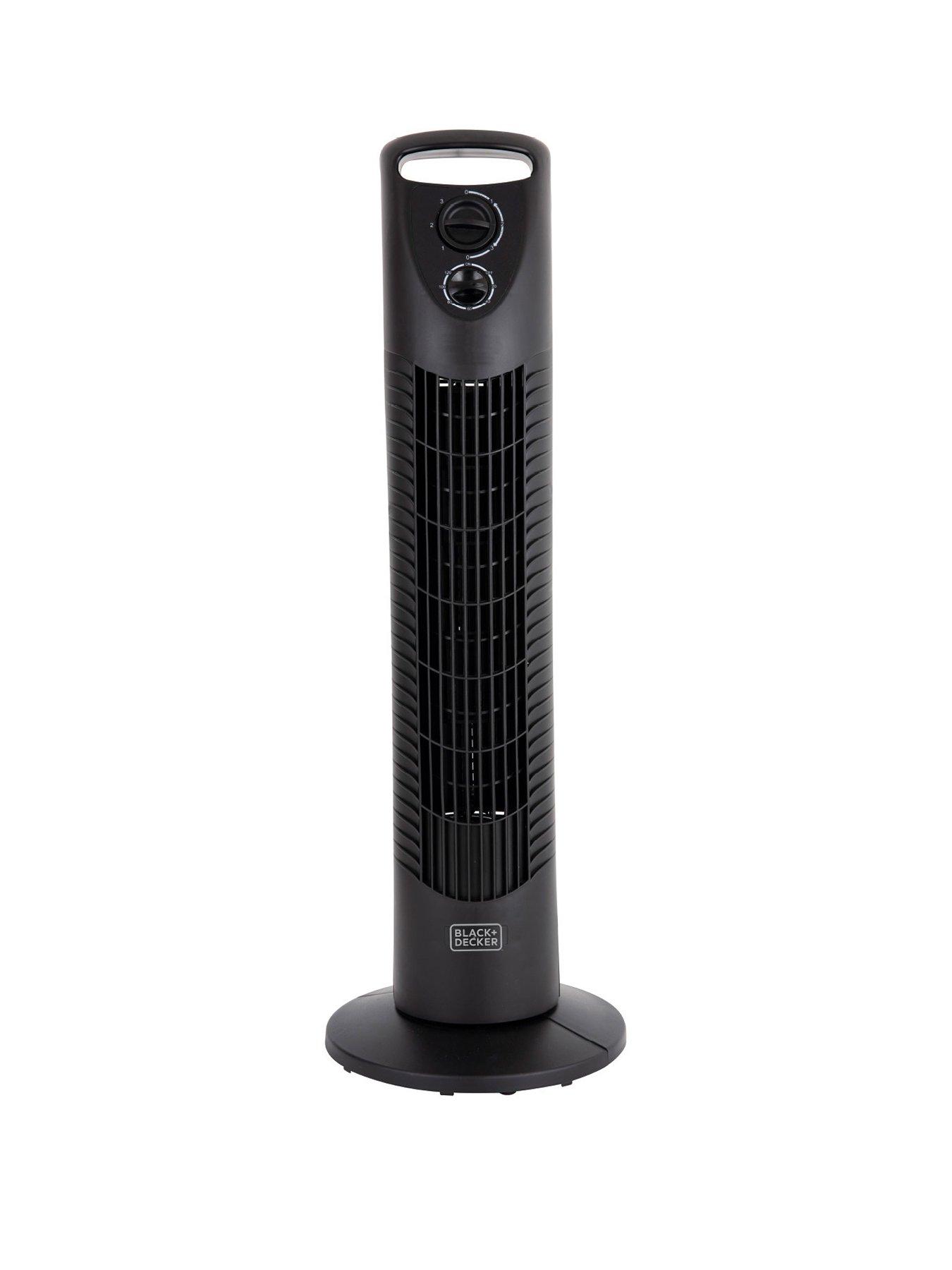 Image of Black & Decker Tower Fan with 2 Hour Timer, 3 Speeds, Automatic Oscillation, 30-inch, 40W, Black,  BXFT50002GB