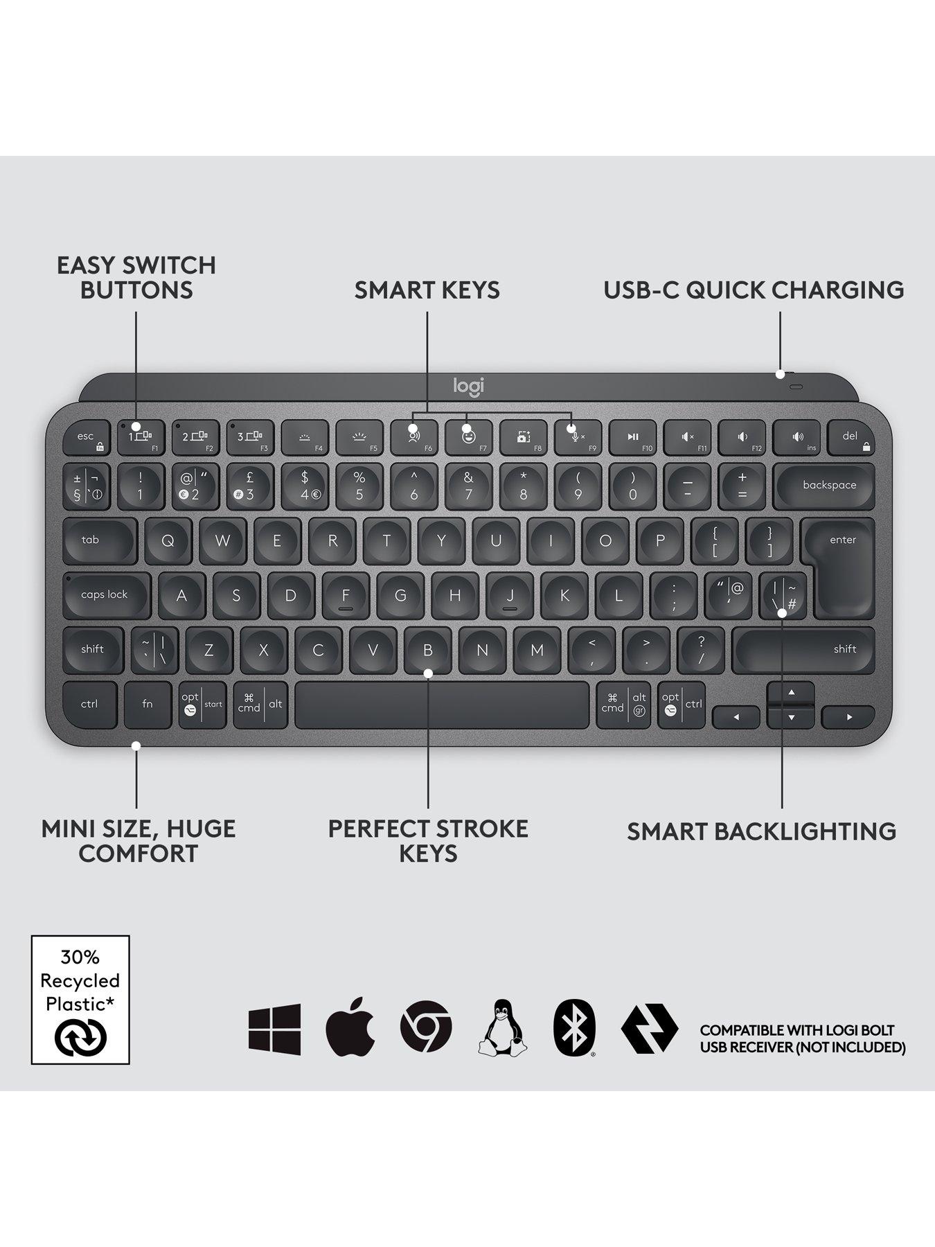 Image 6 of 7 of Logitech MX Keys Mini Minimalist Wireless Illuminated Keyboard