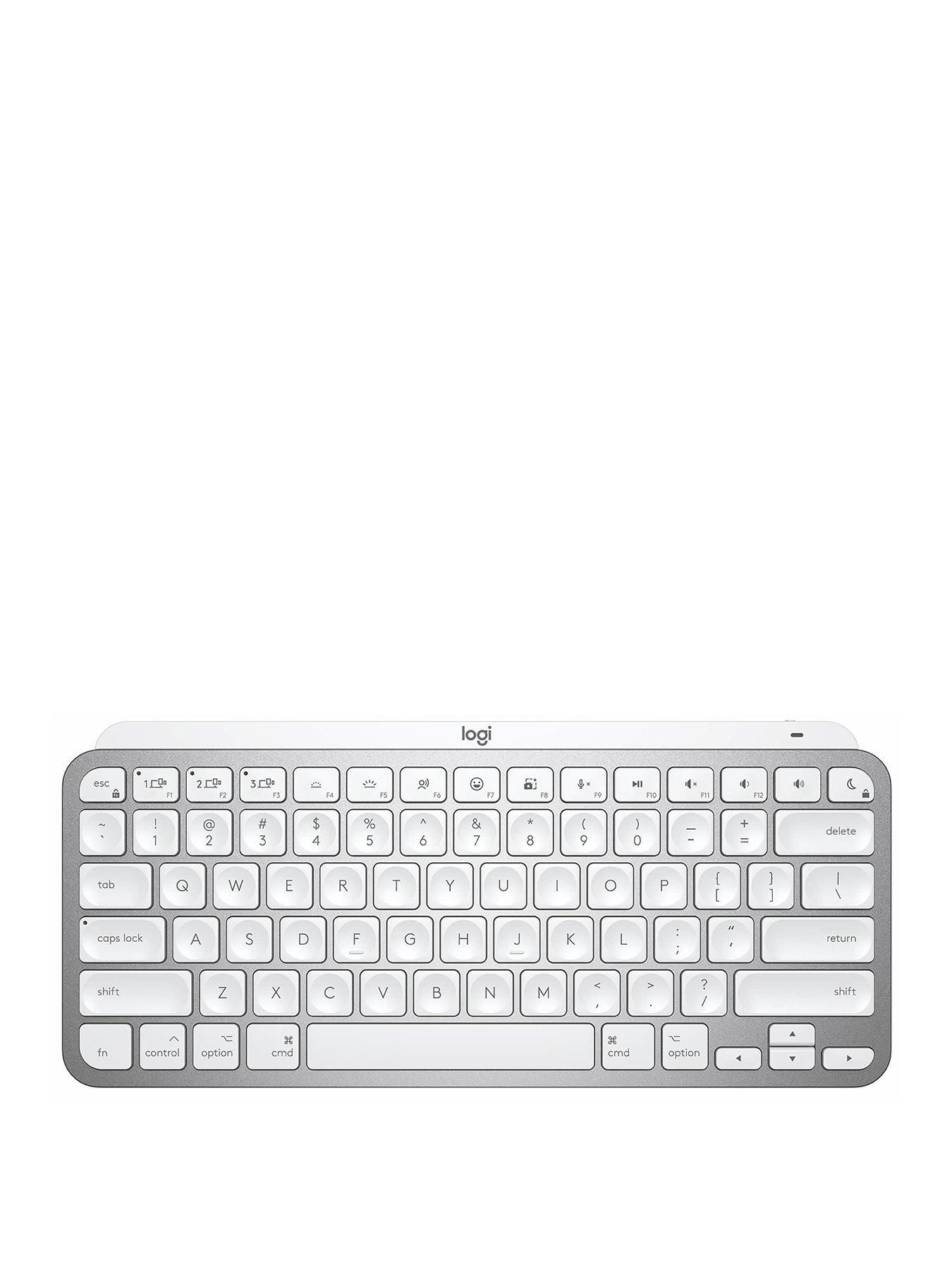 Image 1 of 8 of Logitech MX Keys Mini For Mac Minimalist Wireless Illuminated Keyboard - PALE GREY