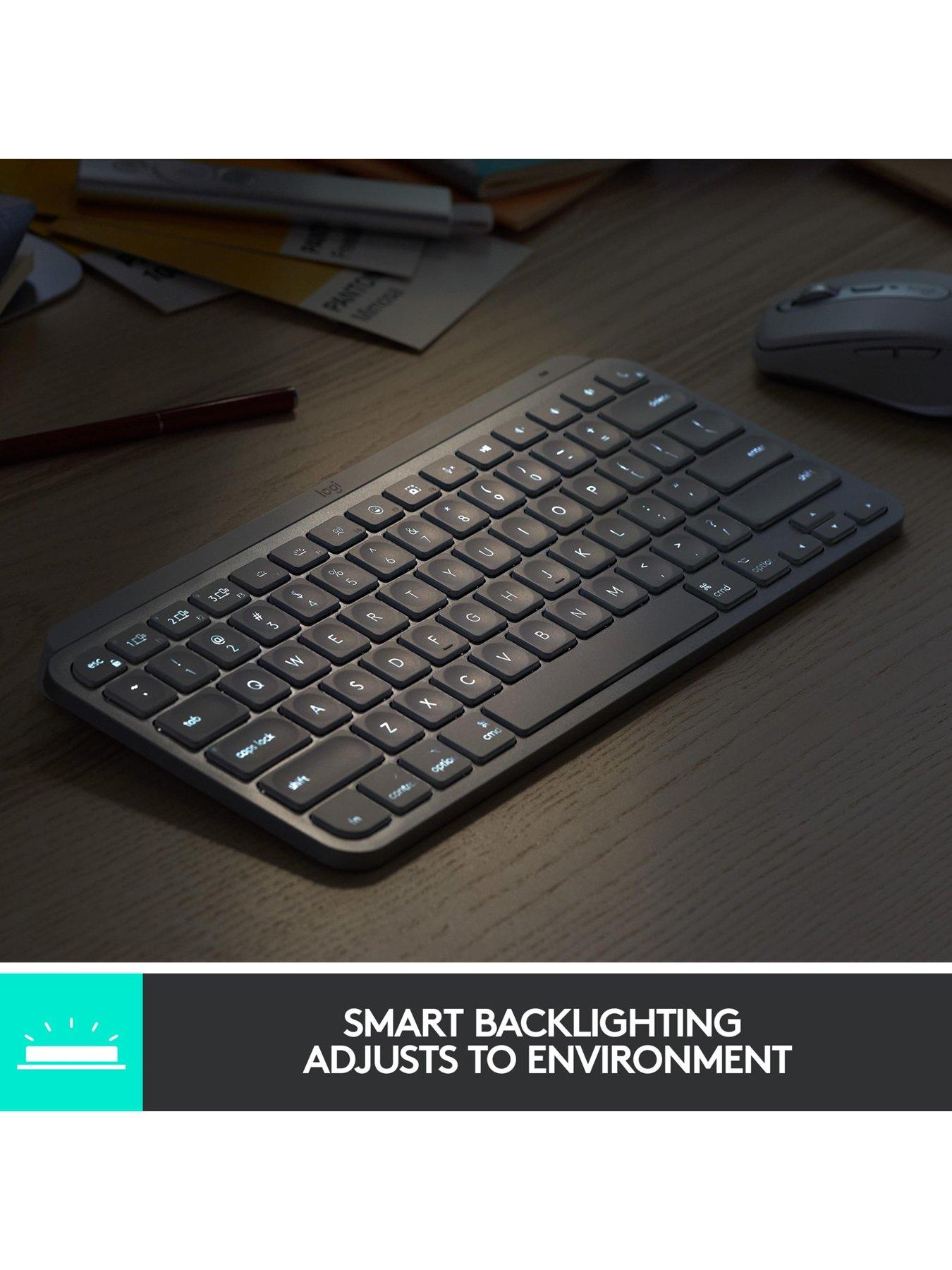 Image 5 of 8 of Logitech MX Keys Mini For Mac Minimalist Wireless Illuminated Keyboard - PALE GREY