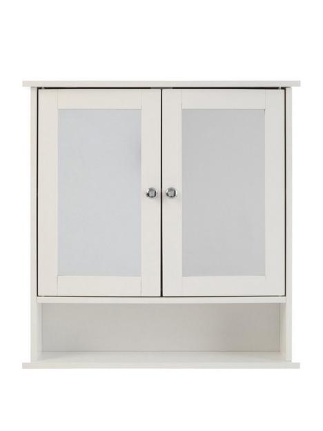 premier-housewares-mode-white-bathroom-cabinet-mirrored-doors-with-shelf