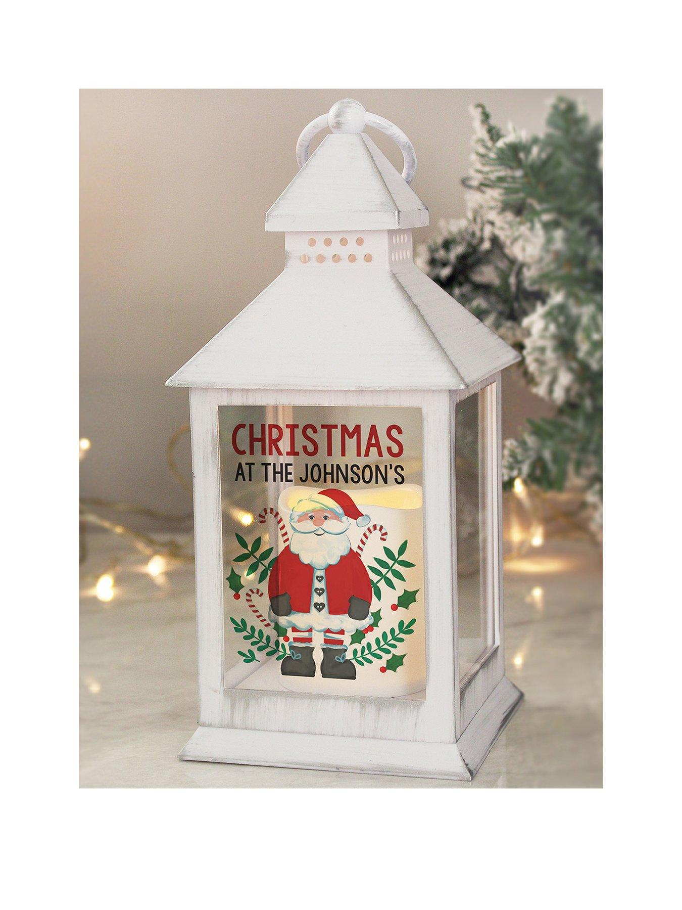 Image 1 of 3 of The Personalised Momento Co Personalised Santa White Lantern