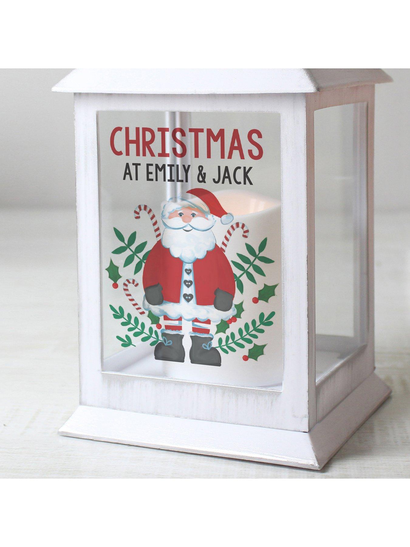 Image 2 of 3 of The Personalised Momento Co Personalised Santa White Lantern