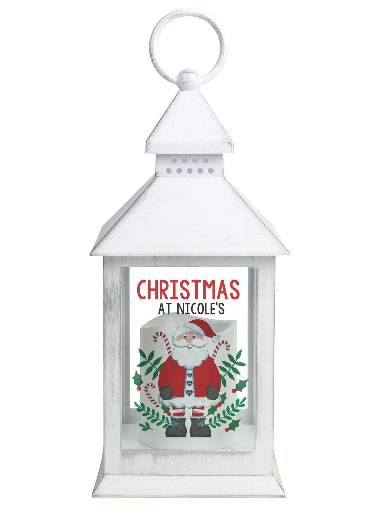 Image 3 of 3 of The Personalised Momento Co Personalised Santa White Lantern