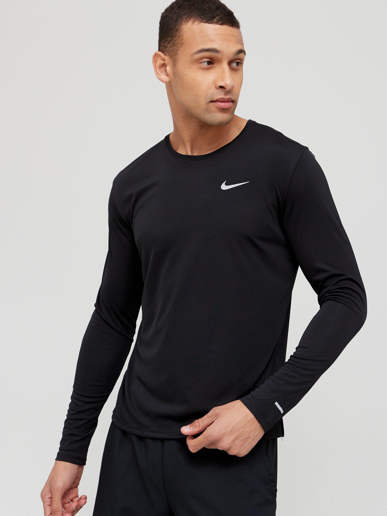 Nike dri-fit miler long sleeve t-shirt - clearance men's