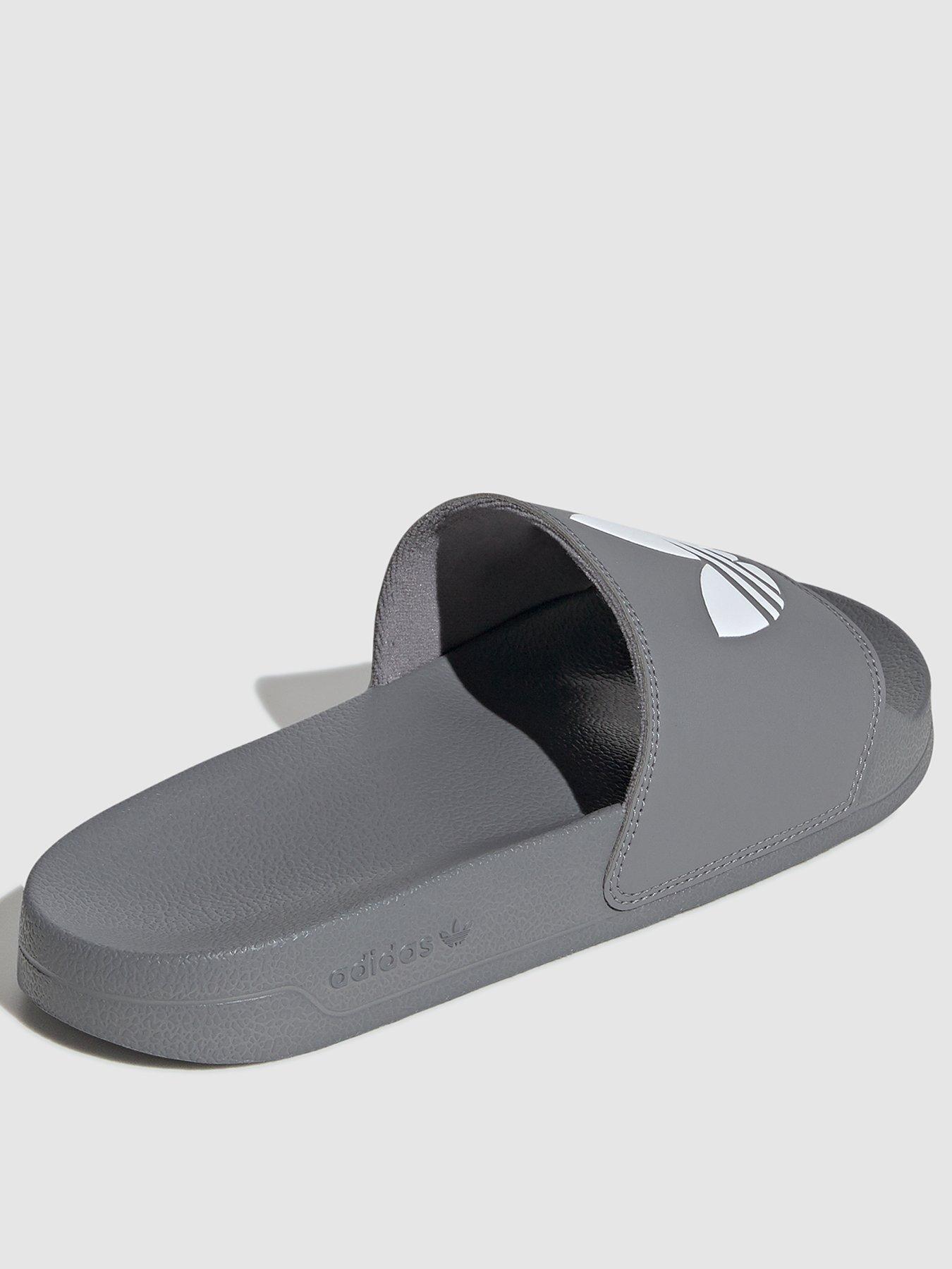 adidas-originals-unisex-adilette-lite-sliders-greywhitestillFront