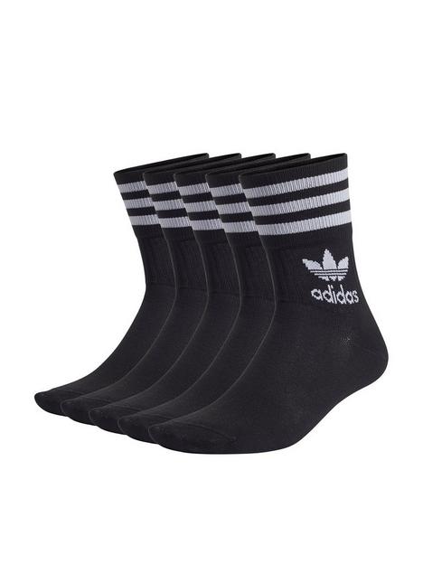 adidas-originals-mid-cut-stripe-crew-socks-5-pack-black