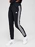 adidas-3-stripes-single-jersey-cuffed-pants-blackfront