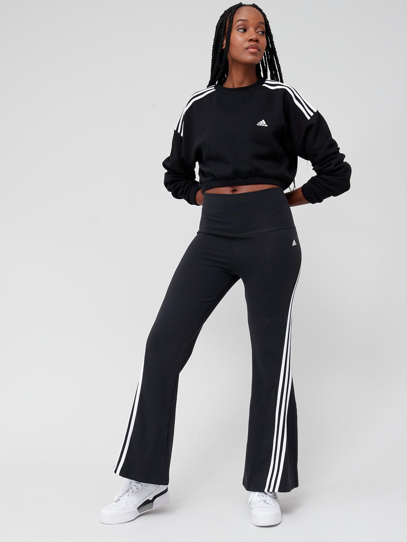 beklimmen naaimachine jungle adidas Future Icons 3 Stripes Flare Pants - Black | Very Ireland