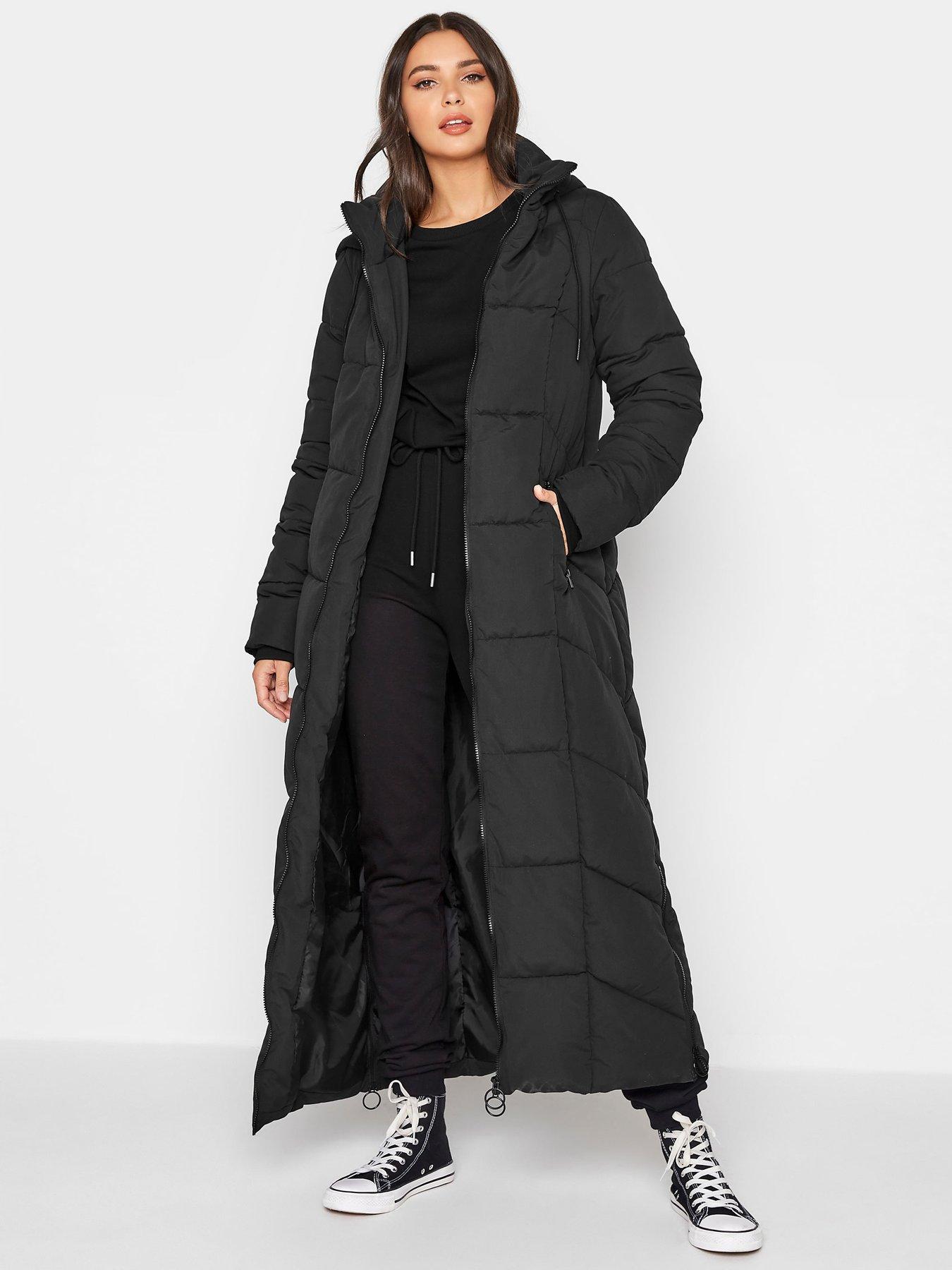 Longline Padded Coat Black