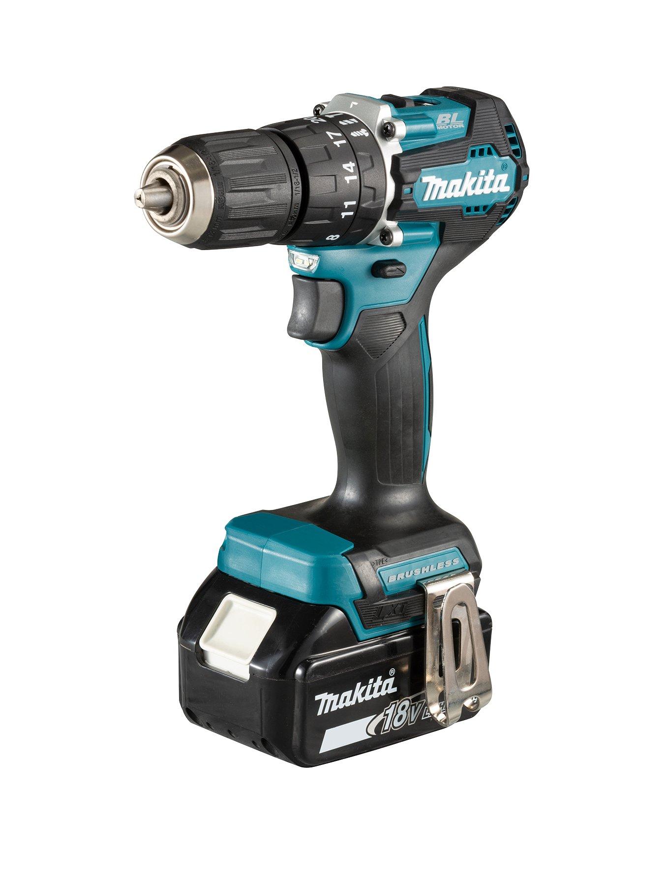 makita-18v-lxt-brushless-cordlessnbspcombi-drill-with-2x-5ah-batteries-fast-charger-amp-makpac-type-2-carry-casefront