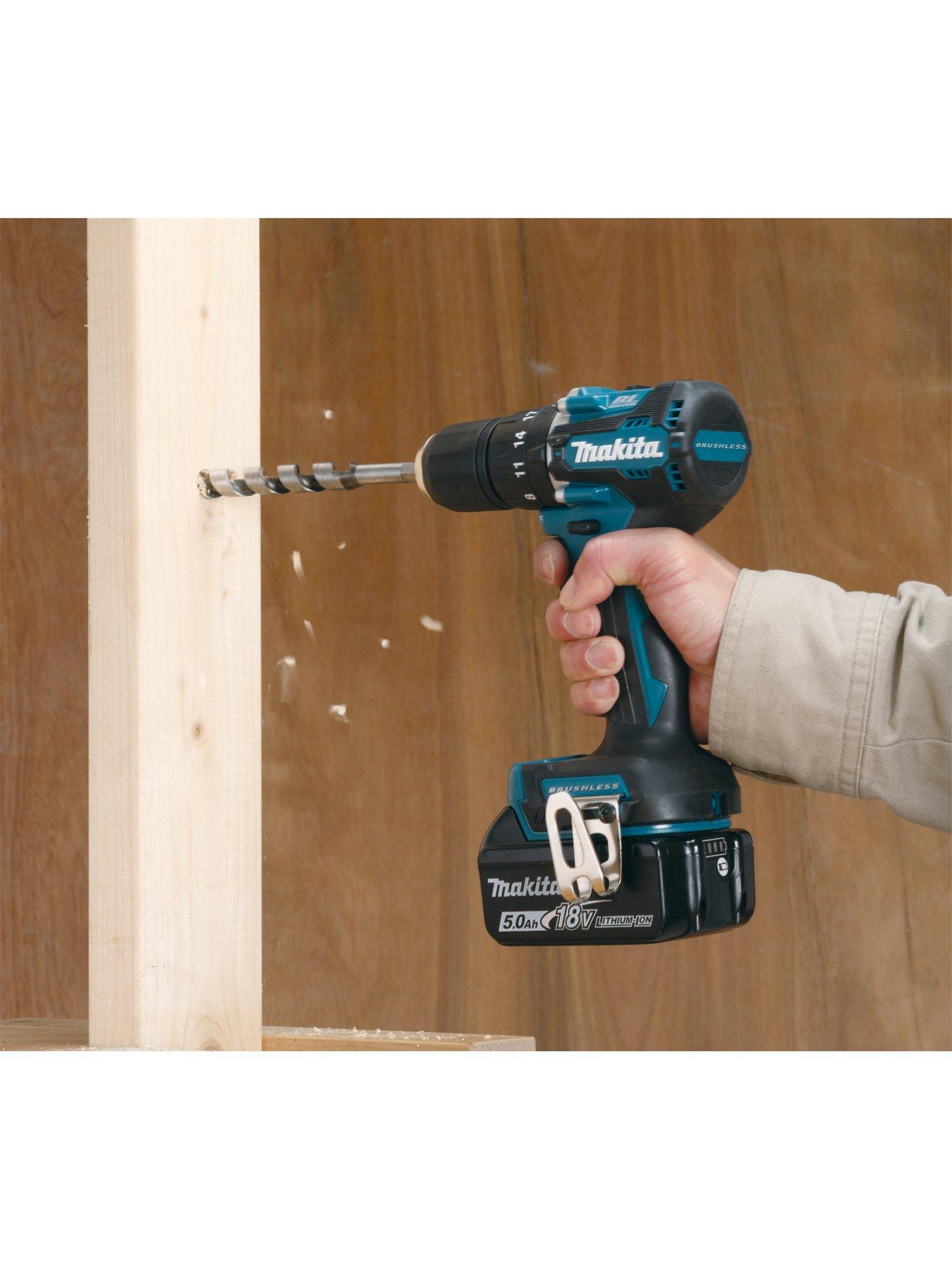 makita-18v-lxt-brushless-cordlessnbspcombi-drill-with-2x-5ah-batteries-fast-charger-amp-makpac-type-2-carry-caseoutfit