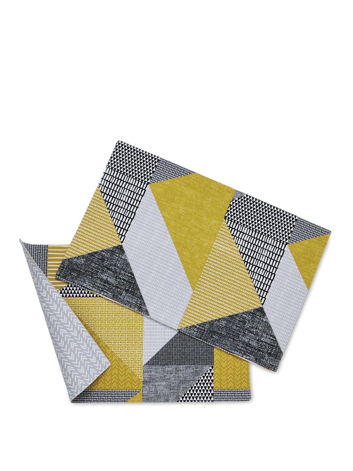 Catherine Lansfield Larrson Ochre Set Of 2 Placemats