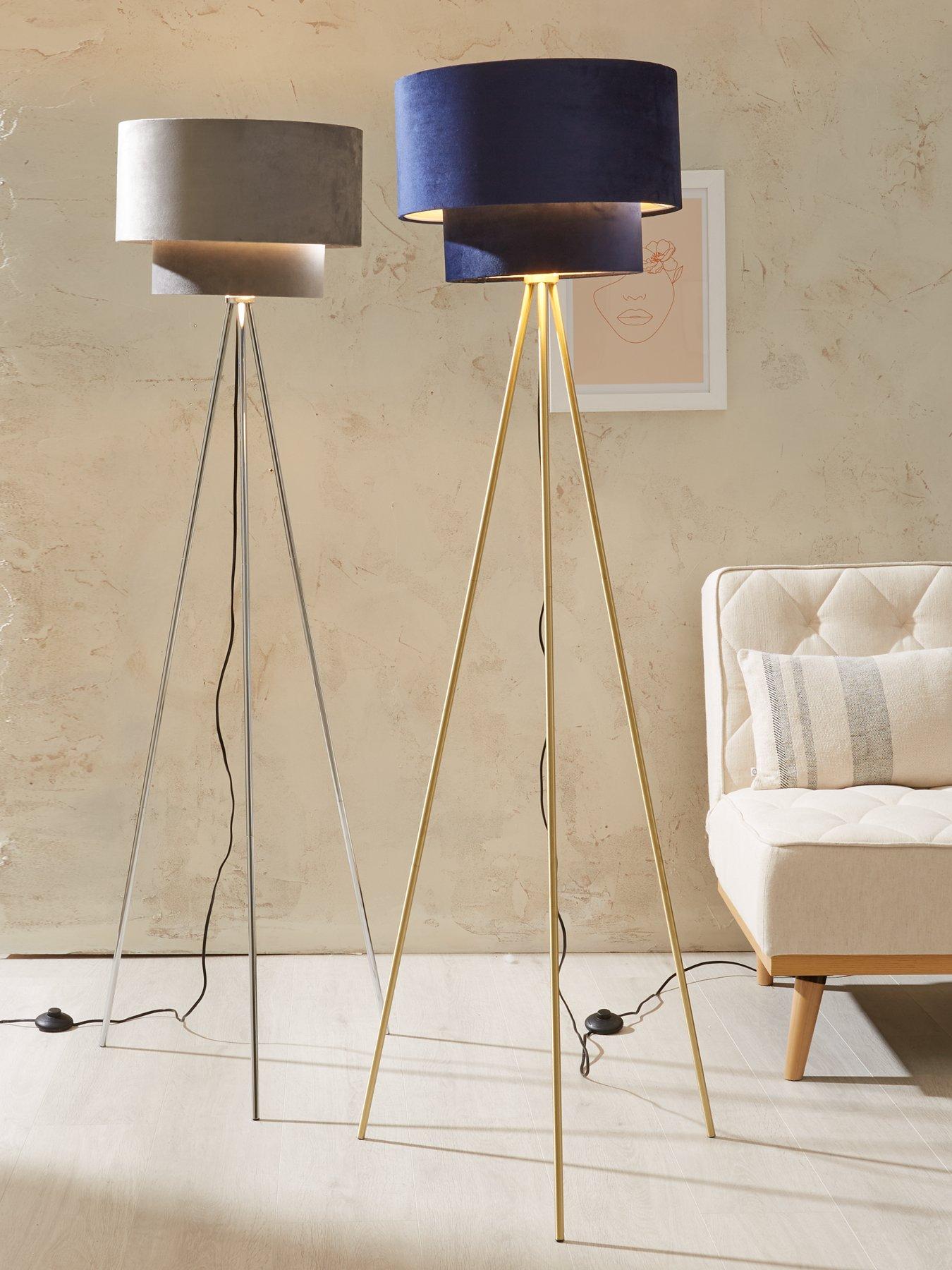 The Very Collection Tia Two Tiered Floor Lamp - Grey/Silver