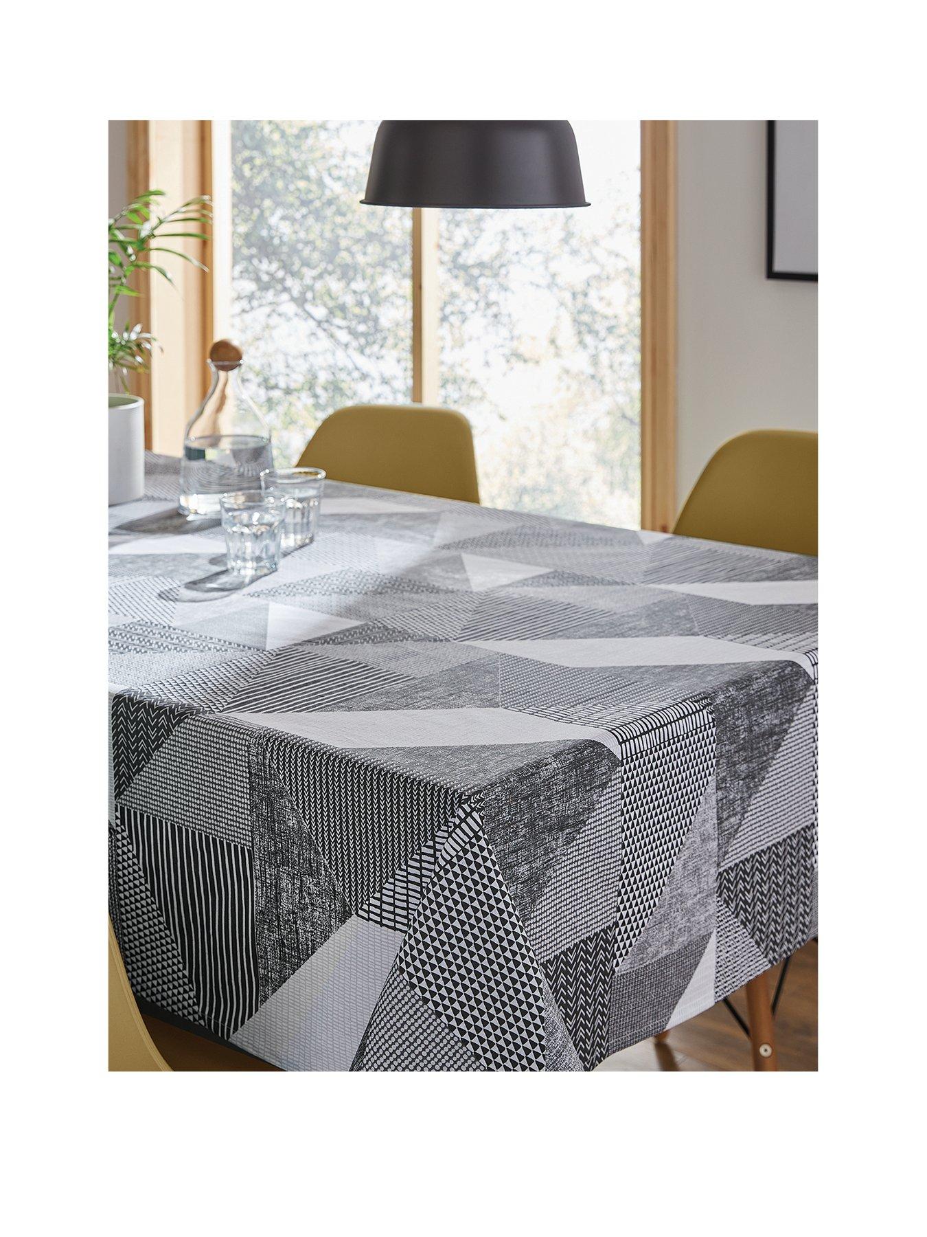 catherine-lansfield-larsson-geo-grey-tablecloth