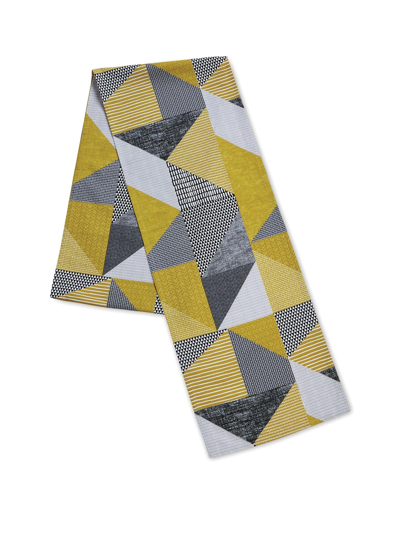 Image 1 of 4 of Catherine Lansfield Larrson Ochre Table&nbsp;Runner