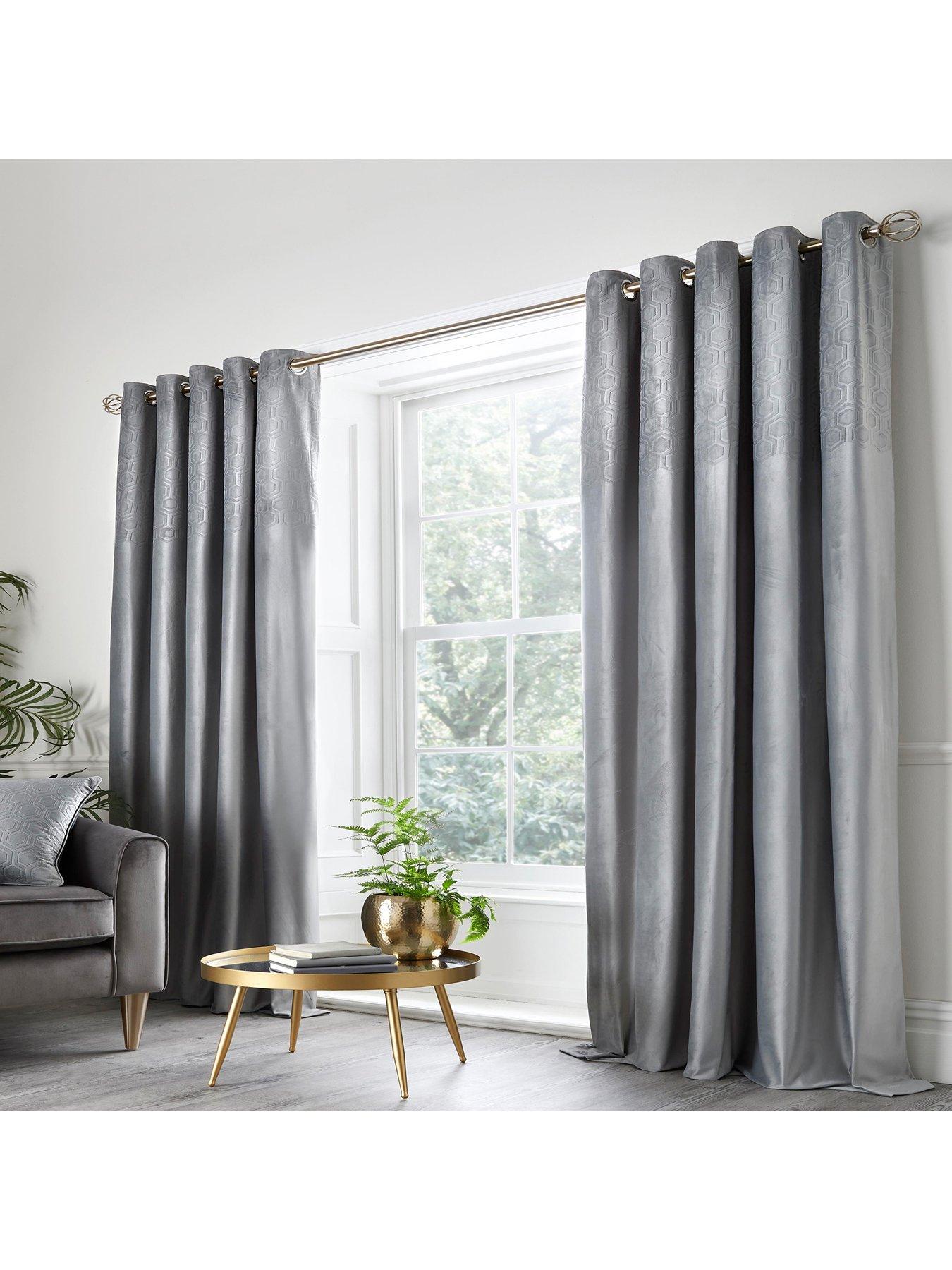 Very Home Thermal Velour Eyelet Lined Curtains