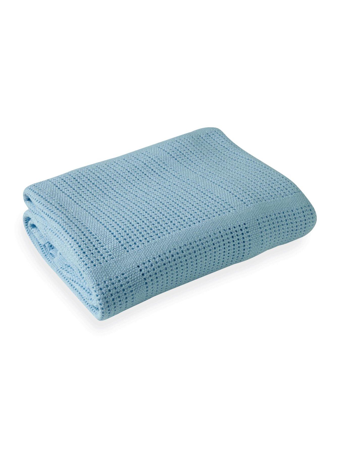 clair-de-lune-soft-cotton-cellular-pram-blanket-blue