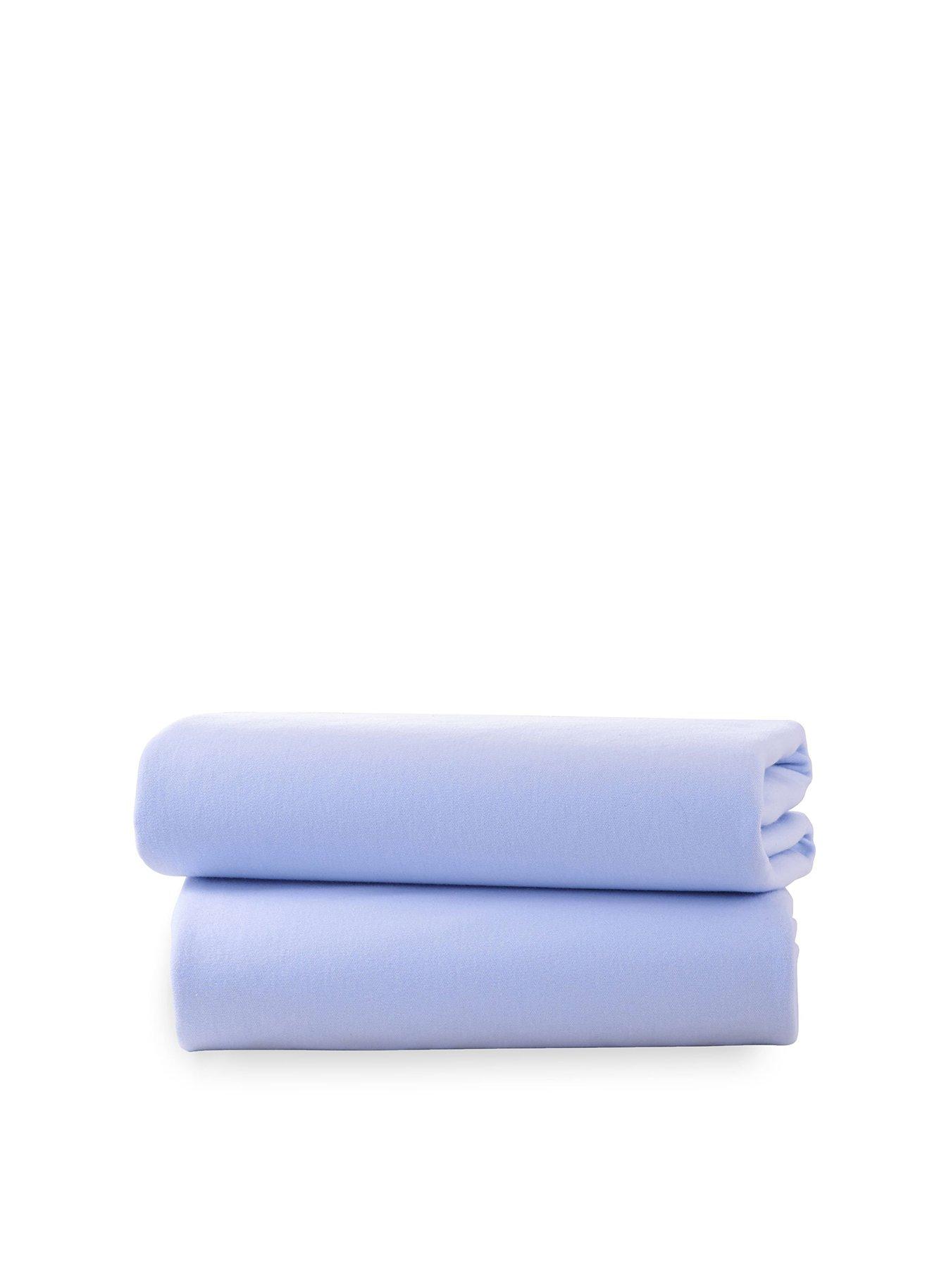 clair-de-lune-2-pack-cotton-fitted-pramcrib-sheets-90-x-40-cm-blue