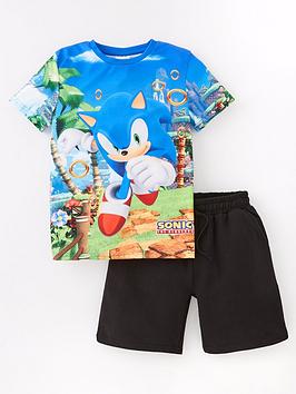 sonic-the-hedgehog-boy-sonic-the-hedgehognbspprint-t-shirt-and-short-set-multi