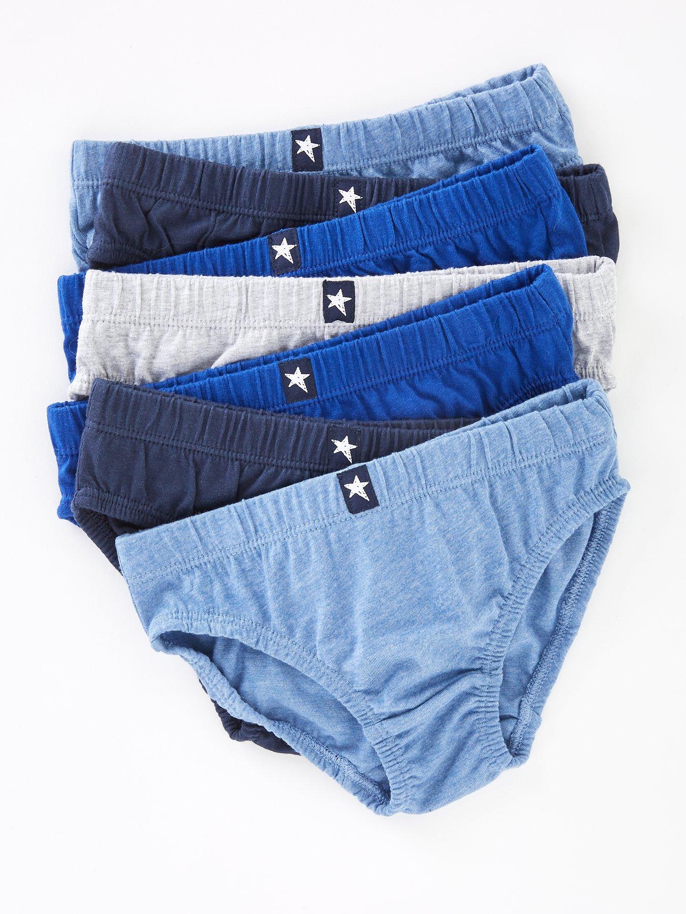 Image 3 of 3 of The Very Collection Boys 7 Pack Cotton-Rich Stretch Basic Briefs - Blue Multi