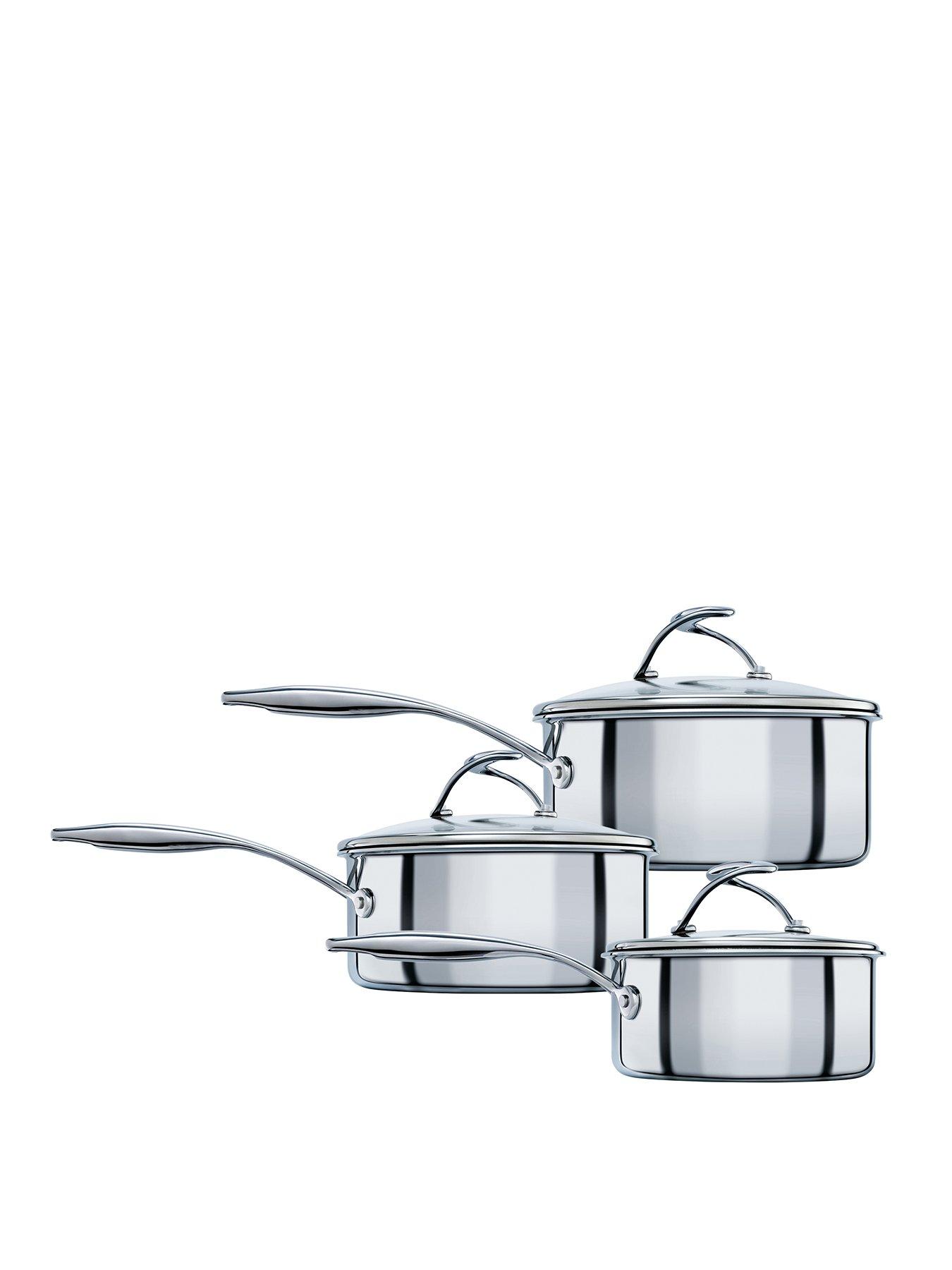Image 1 of 7 of Circulon SteelShield 3-Piece Saucepan Set &ndash; contains 16/18/20 cm saucepans