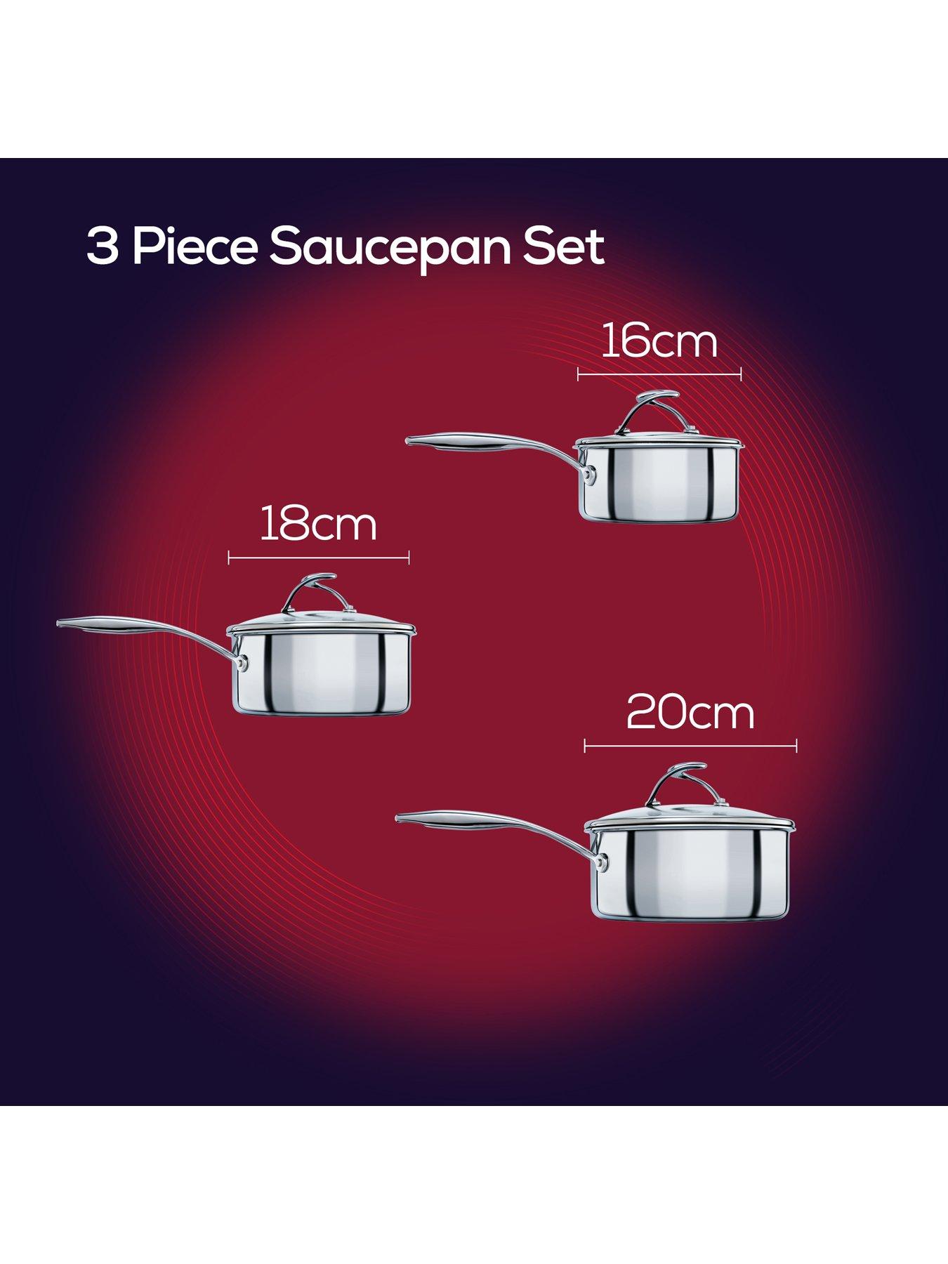 Image 2 of 7 of Circulon SteelShield 3-Piece Saucepan Set &ndash; contains 16/18/20 cm saucepans