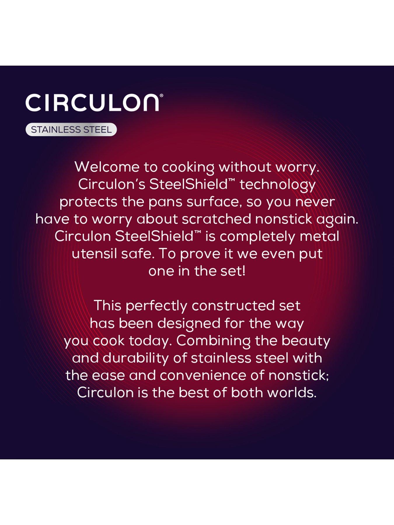Image 6 of 7 of Circulon SteelShield 3-Piece Saucepan Set &ndash; contains 16/18/20 cm saucepans